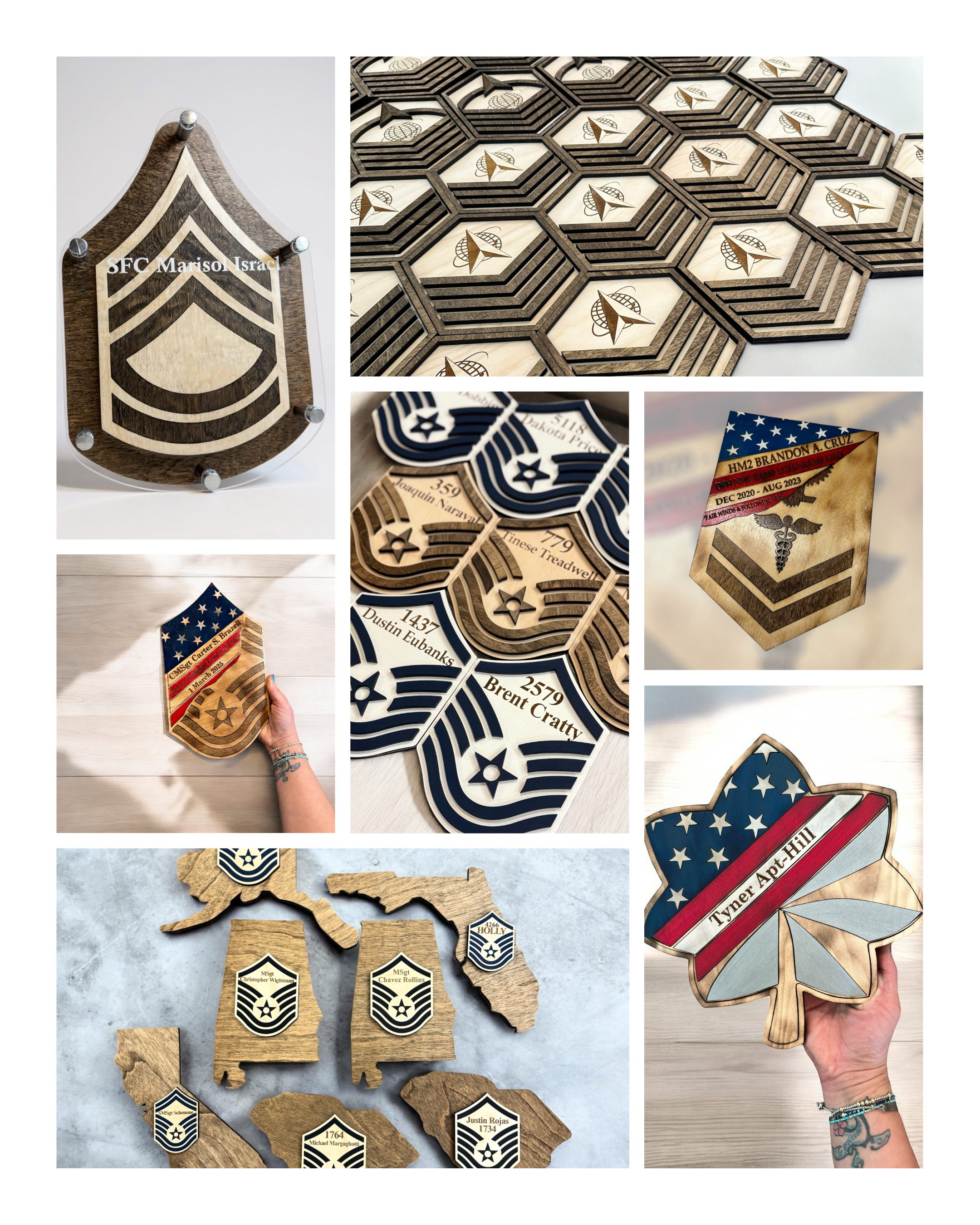 Military Promotion Plaques