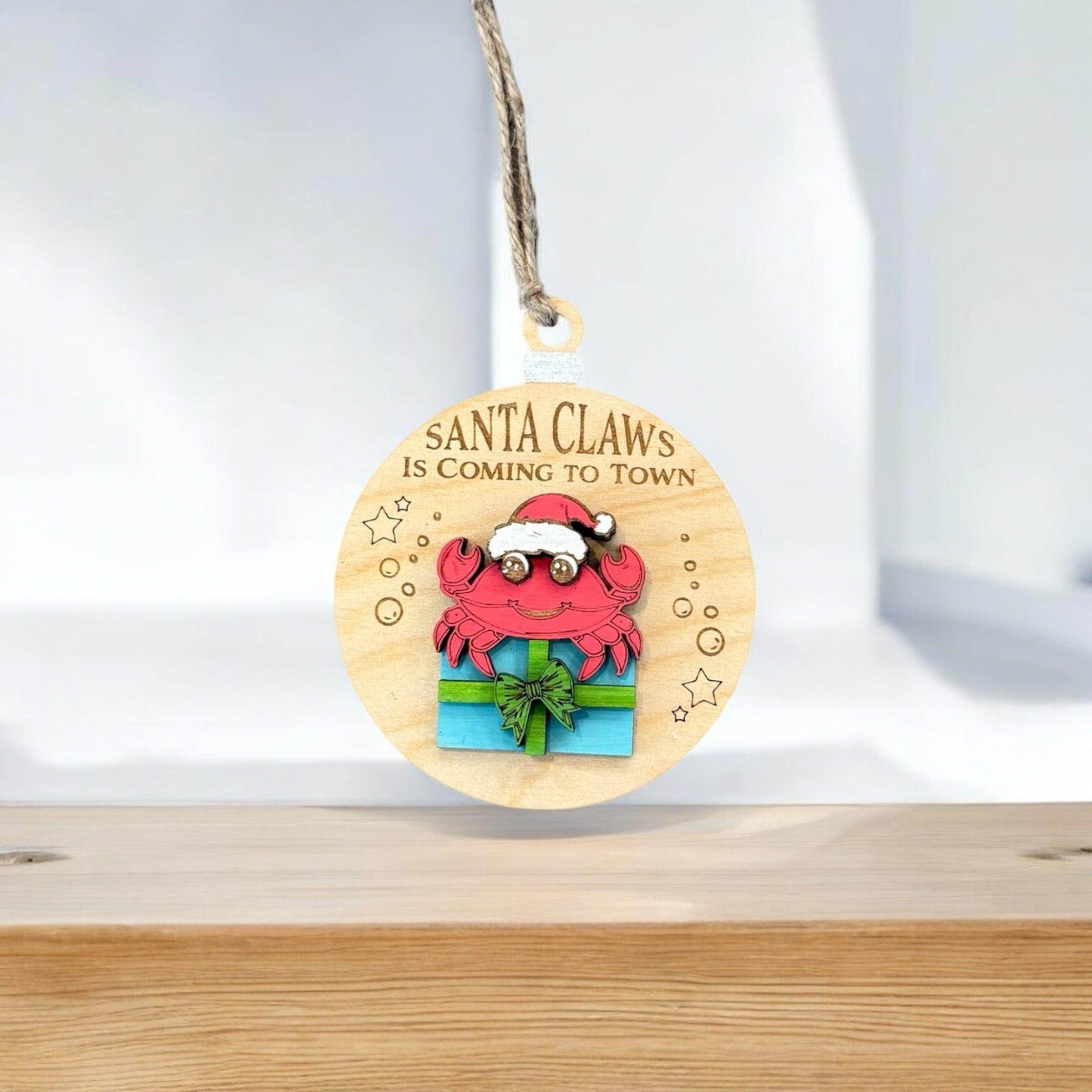 Fun animal ornaments, handcrafted wooden Christmas ornaments - Coastal Chaos LLC
