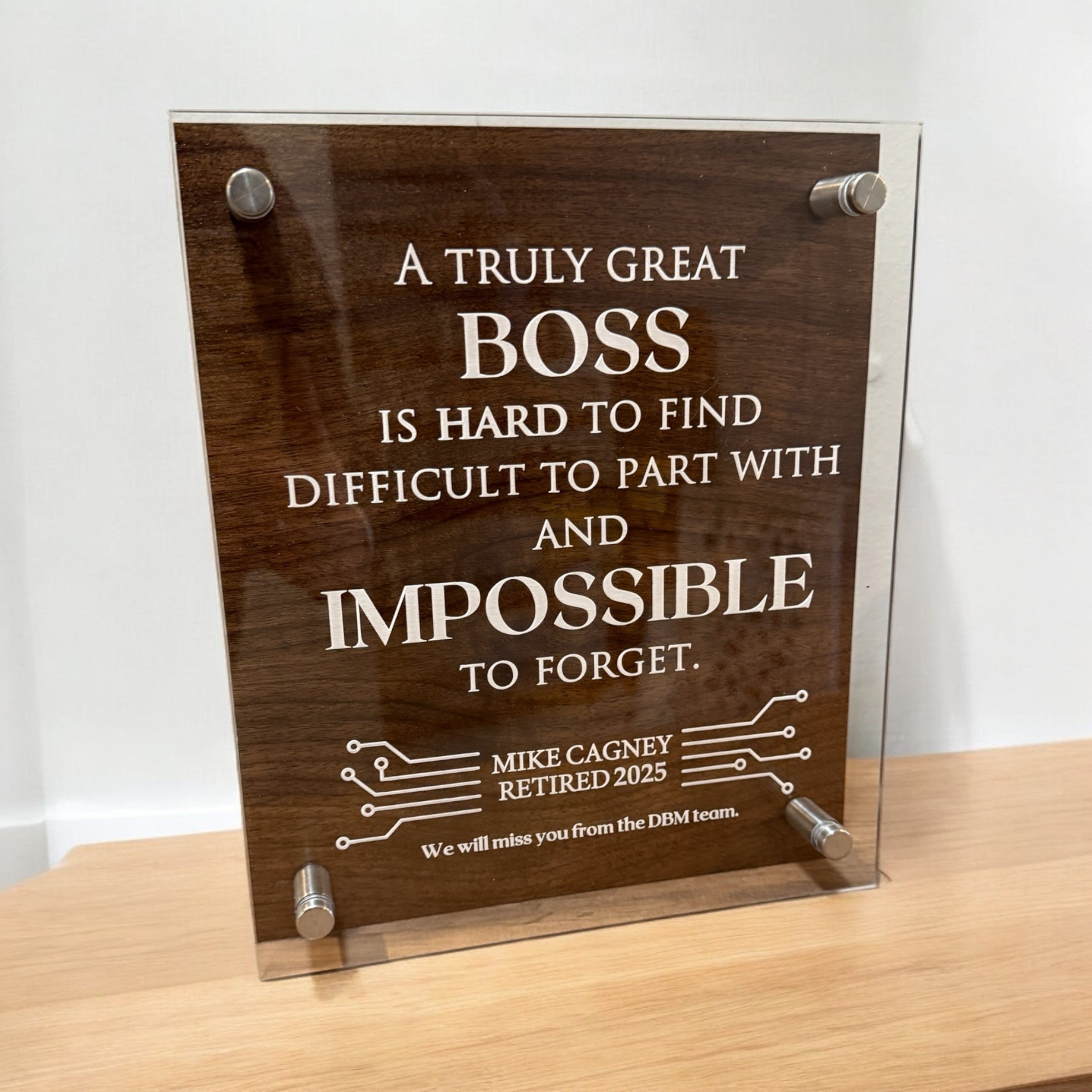 Custom Recognition Plaque – Wood and Acrylic Award Plaques | Personalized Gifts