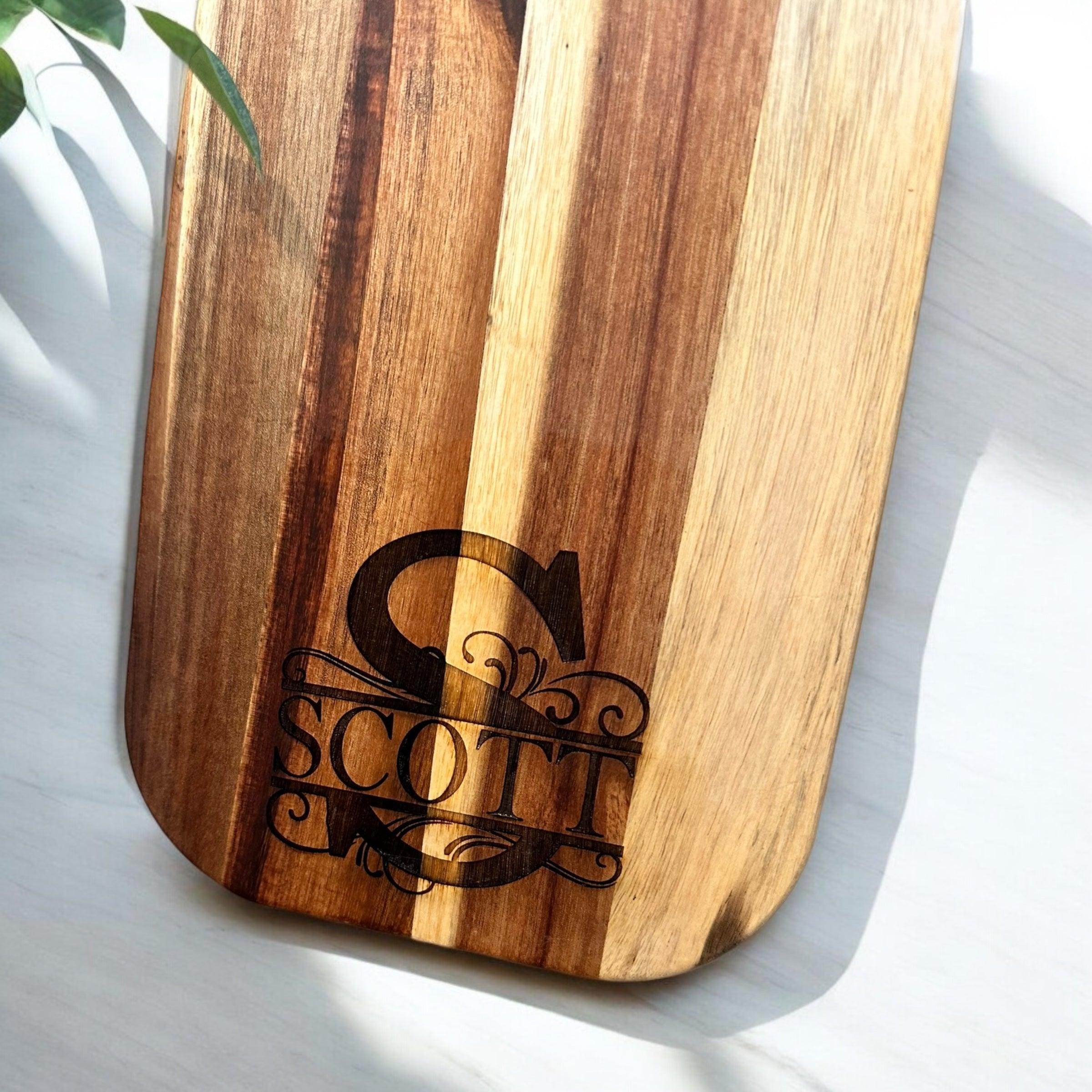 Personalized Cutting Board, Housewarming, Gift, Present, Women, Men, Charcuterie, Anniversary Birthday, Wedding - Coastal Chaos LLC