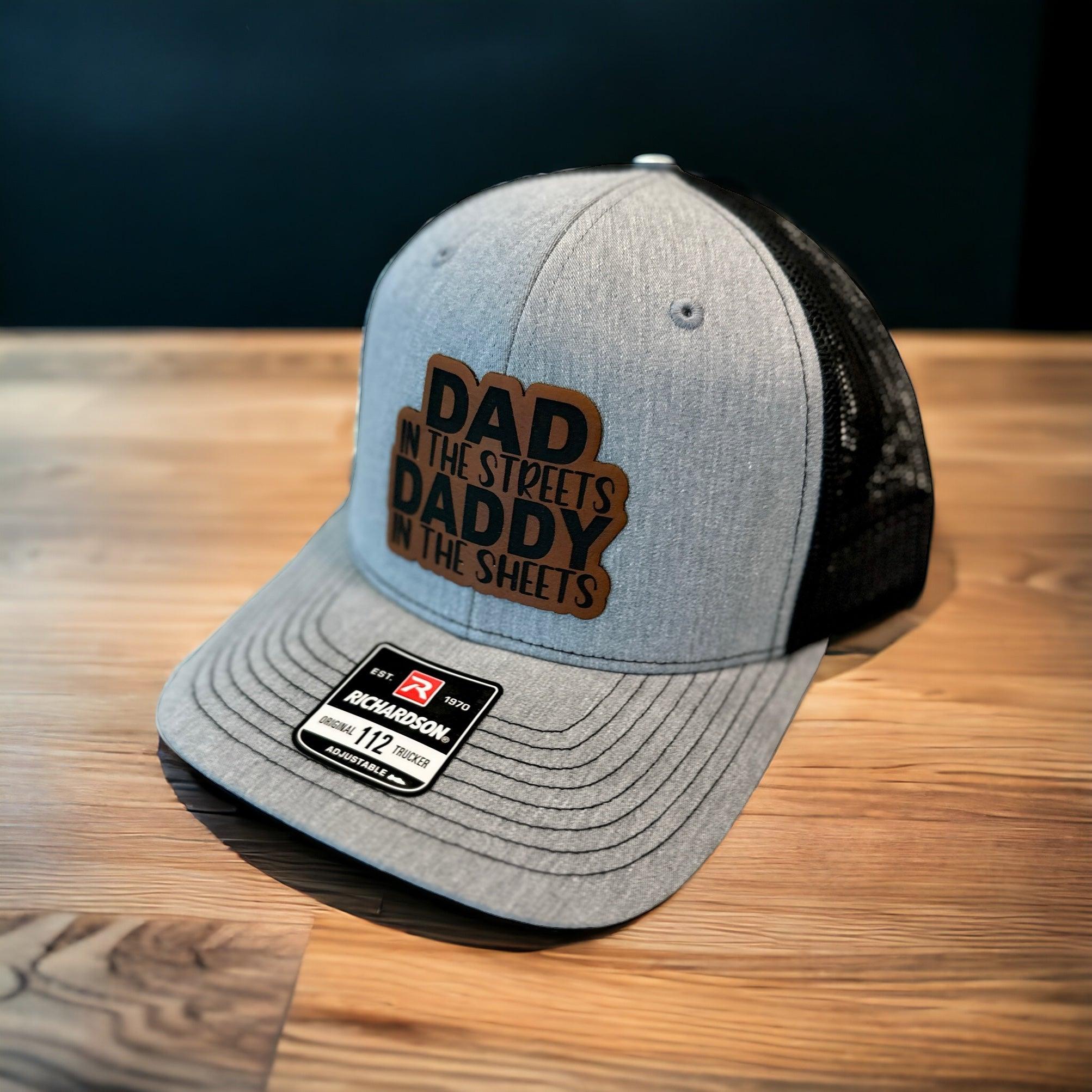 Stylish Richardson Dad Hat with Leather Patch - Dad in the Streets, Daddy in the Sheets - Coastal Chaos LLC