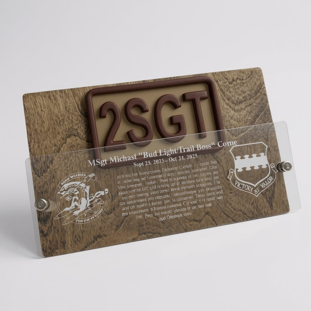 Custom Military Patch Plaque