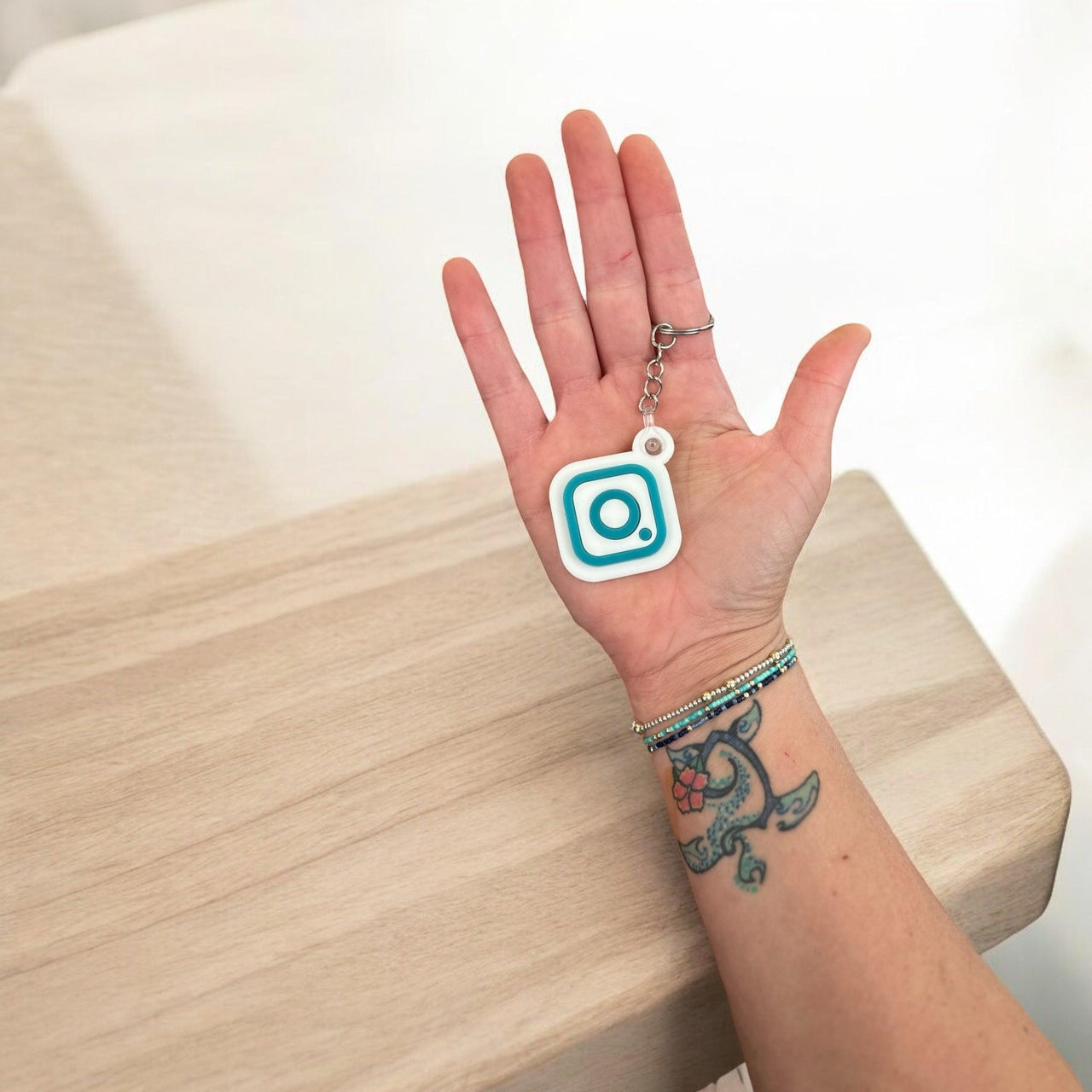 Social media keychain, nfc chip keychain - Coastal Chaos LLC