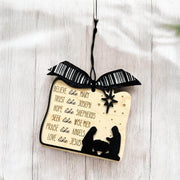 Nativity Christmas Ornament, Believe Like Mary Love Like Jesus, Inspirational Wood Hanging Decor, Christian decor (Copy) - Coastal Chaos LLC