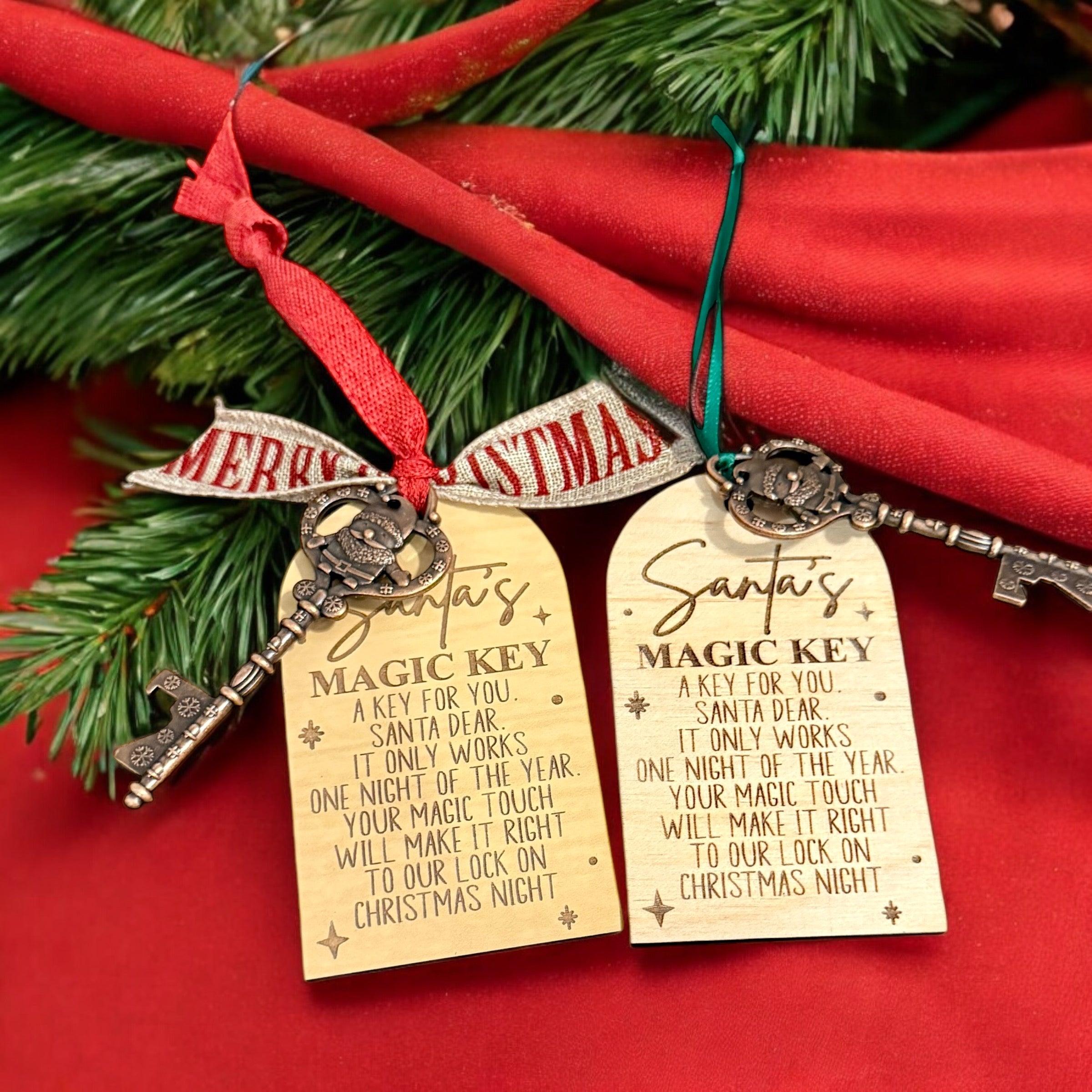 Santa’s Magic Key Christmas Tag with Key - Holiday Keepsake for Santa’s Visit - Coastal Chaos LLC