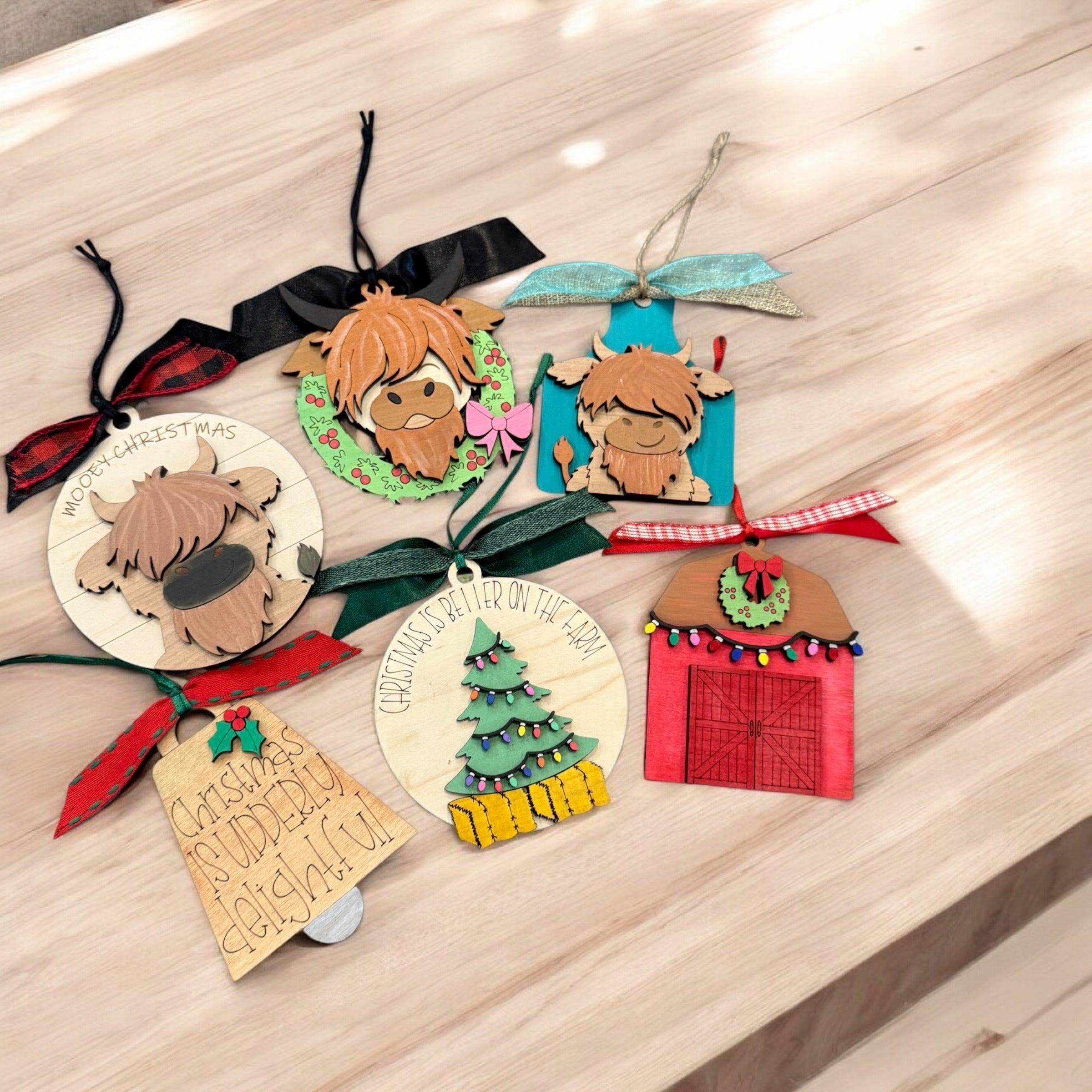 Farm-themed Christmas ornaments - Coastal Chaos LLC