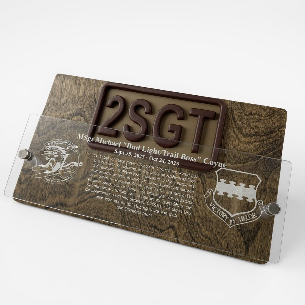 Custom Military Patch Plaque
