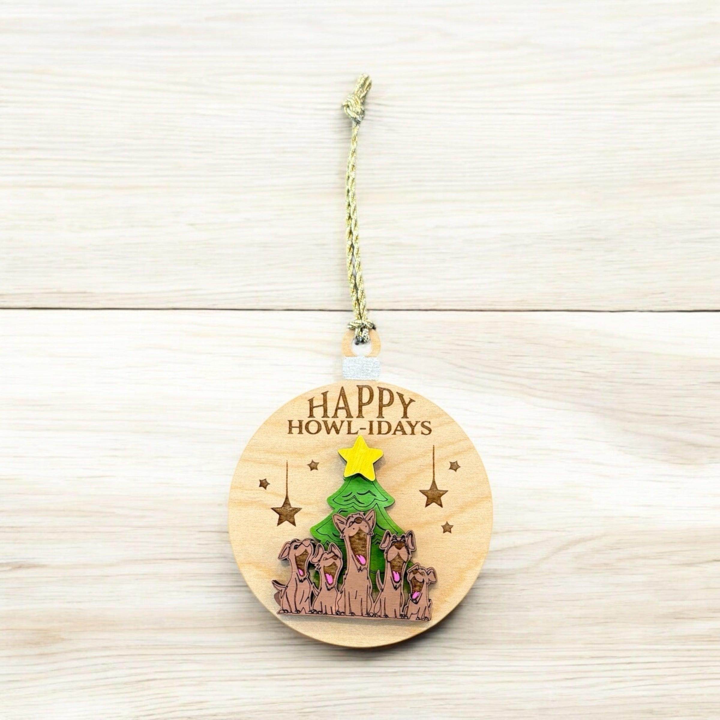 Fun animal ornaments, handcrafted wooden Christmas ornaments - Coastal Chaos LLC