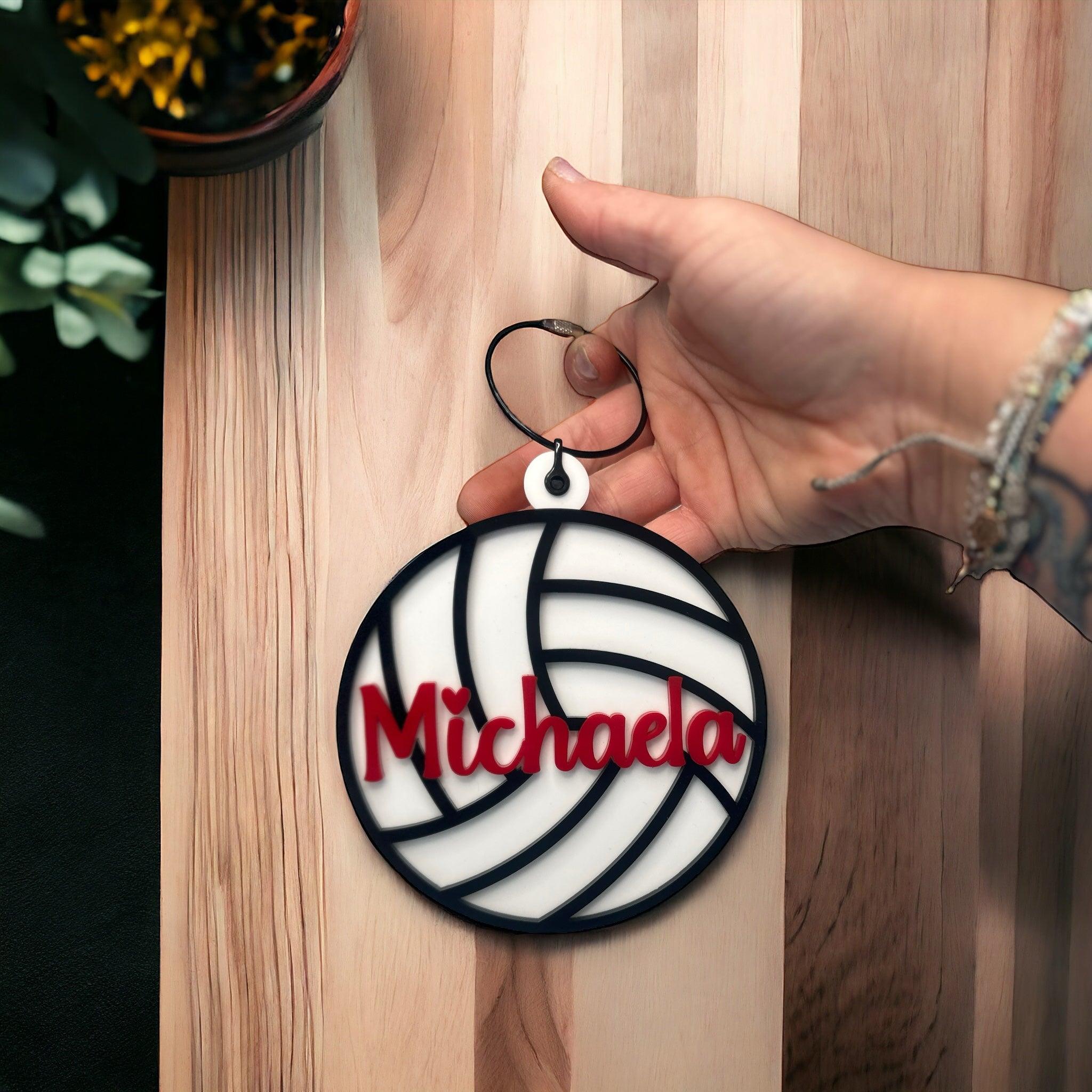 Sports bag tag, acrylic name tag, basketball, soccer, baseball and more - Coastal Chaos LLC