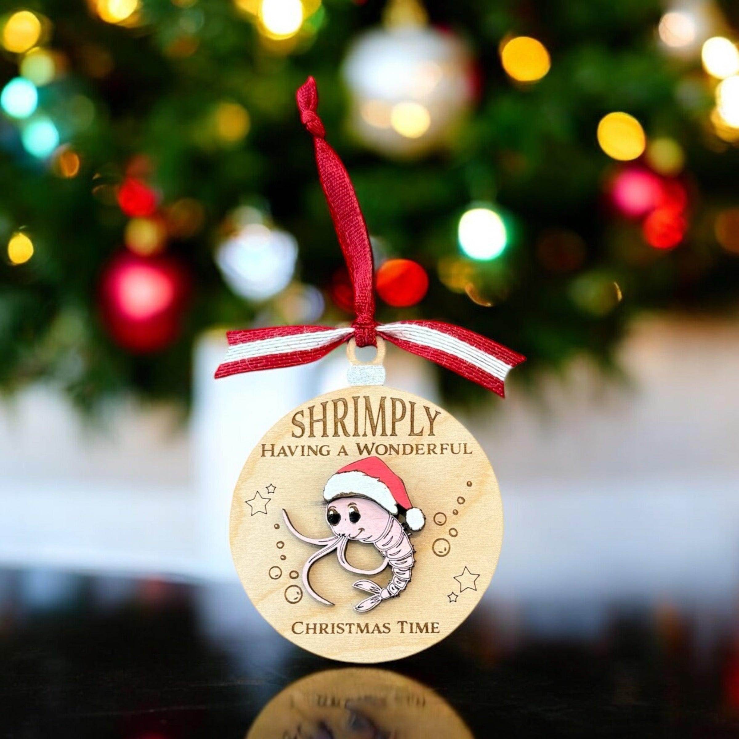 Fun animal ornaments, handcrafted wooden Christmas ornaments - Coastal Chaos LLC