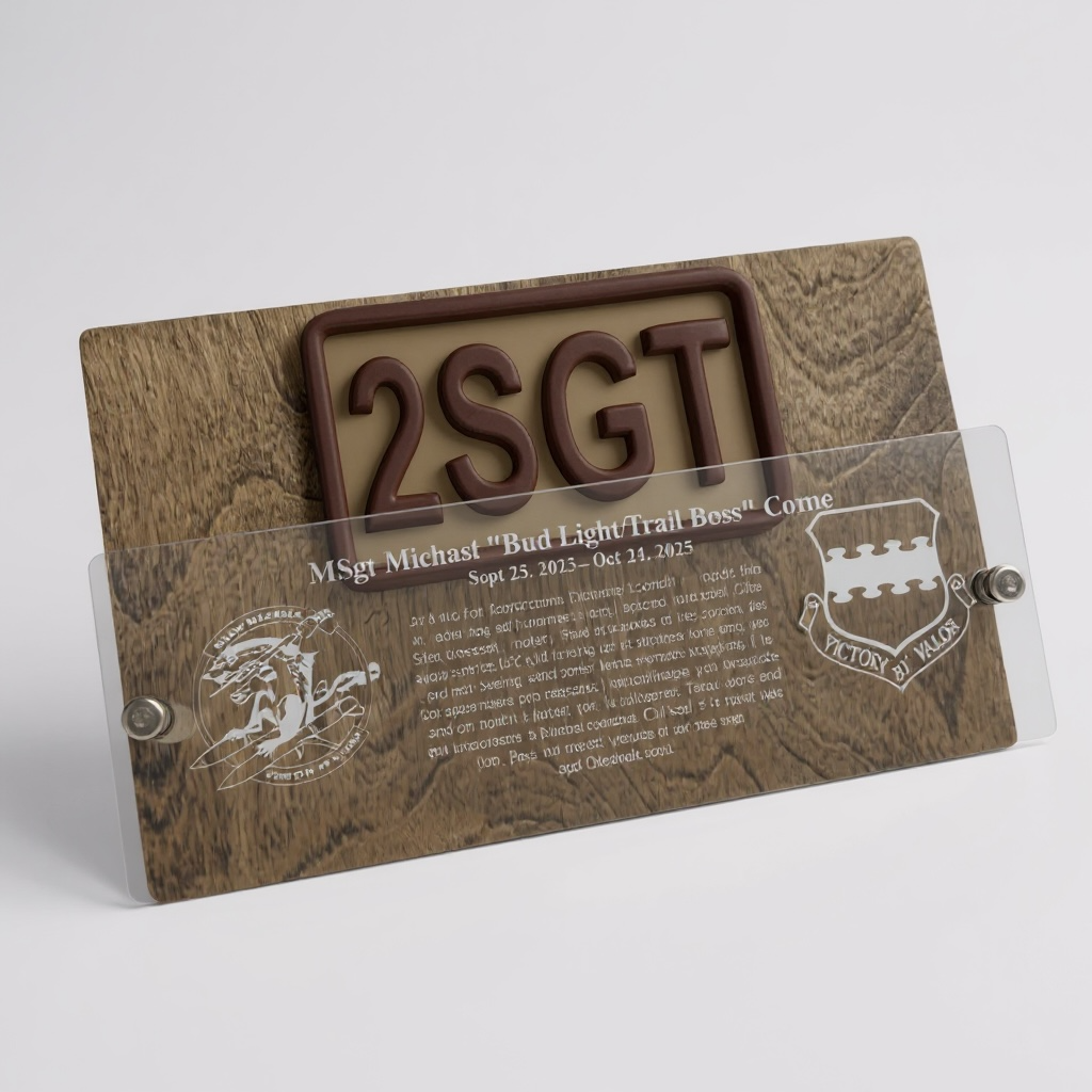 Custom Military Patch Plaque