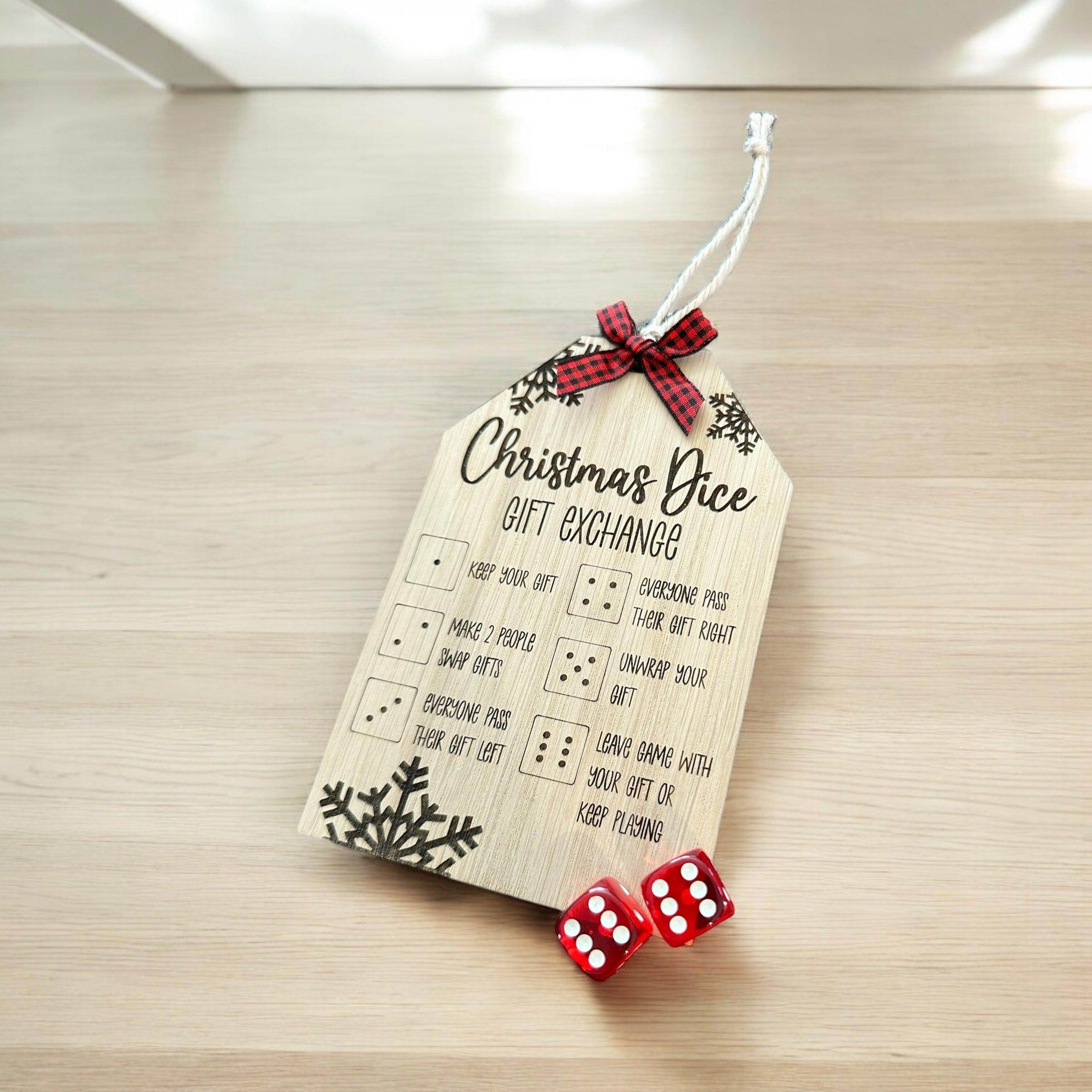 Christmas dice game, holiday party game, presents, gifts - Coastal Chaos LLC