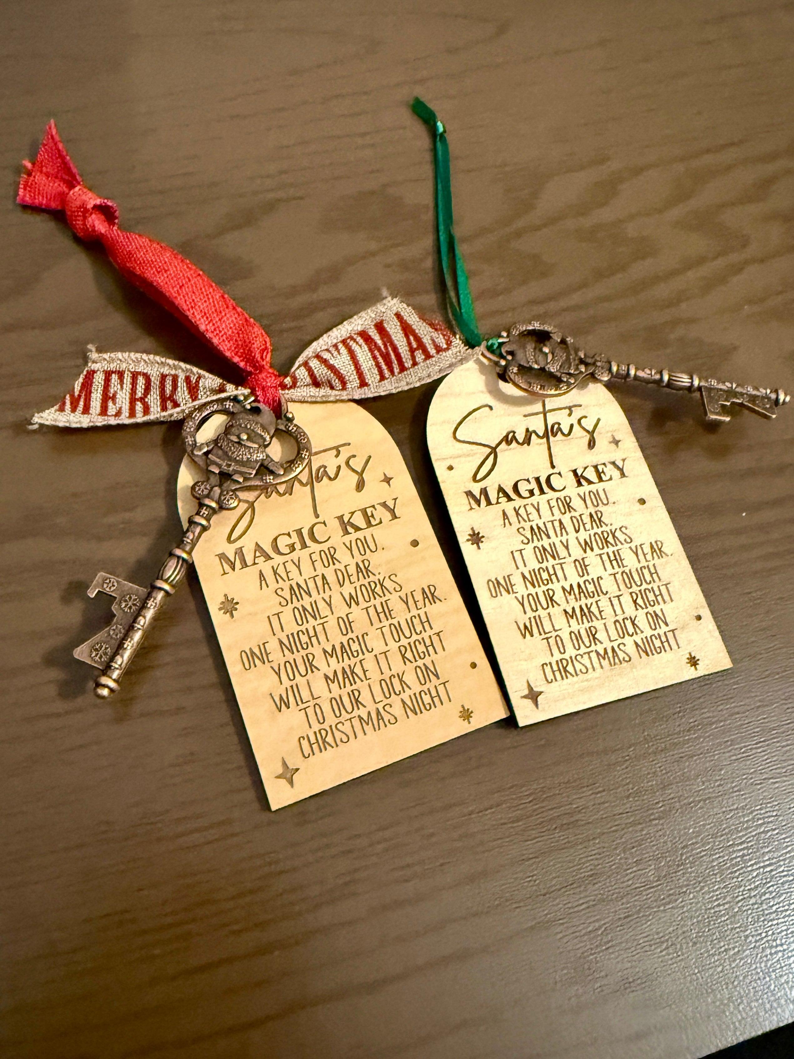 Santa’s Magic Key Christmas Tag with Key - Holiday Keepsake for Santa’s Visit - Coastal Chaos LLC