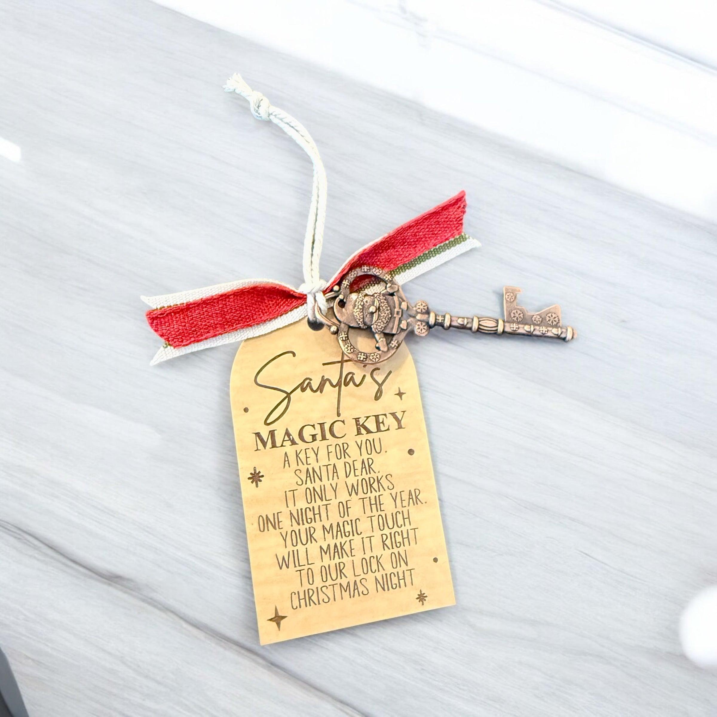 Santa’s Magic Key Christmas Tag with Key - Holiday Keepsake for Santa’s Visit - Coastal Chaos LLC