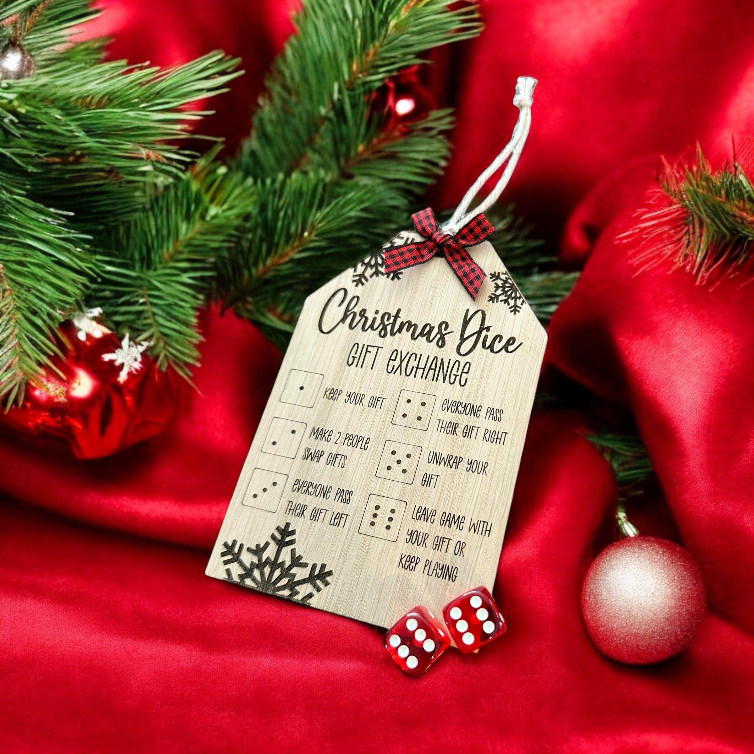 Christmas dice game, holiday party game, presents, gifts - Coastal Chaos LLC