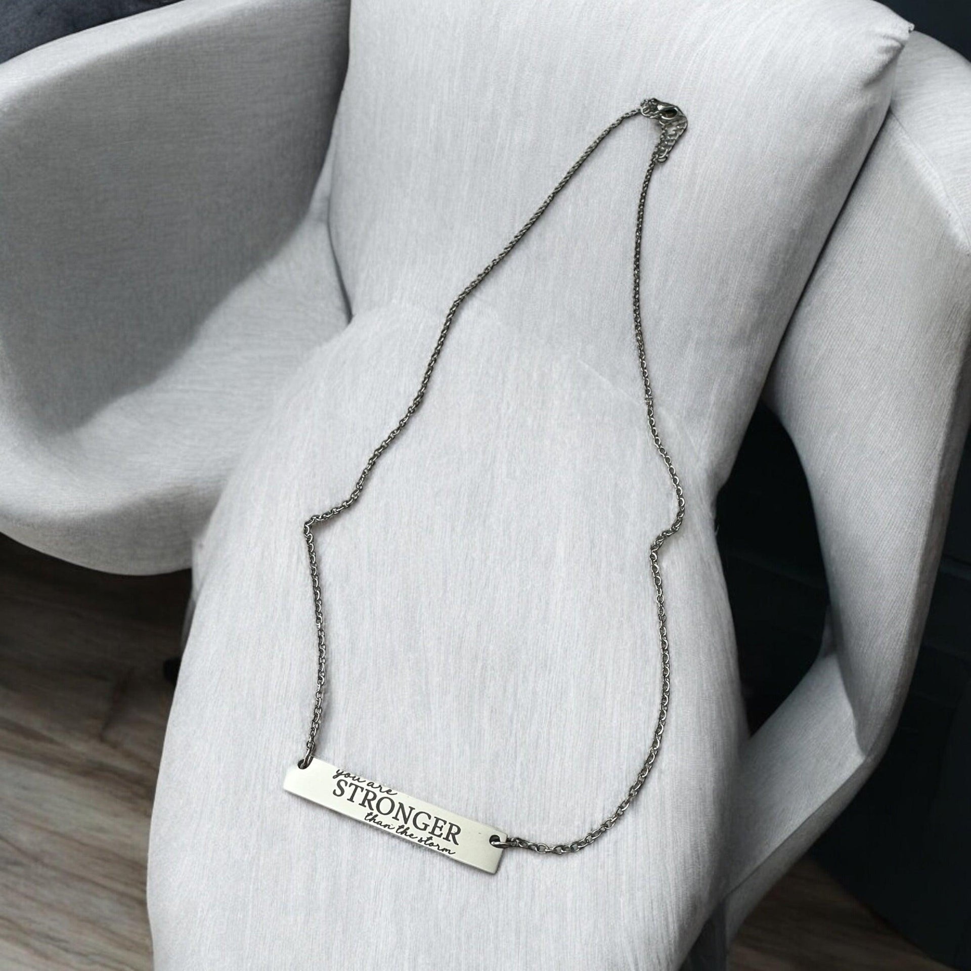 Stronger than the storm necklace - Coastal Chaos LLC