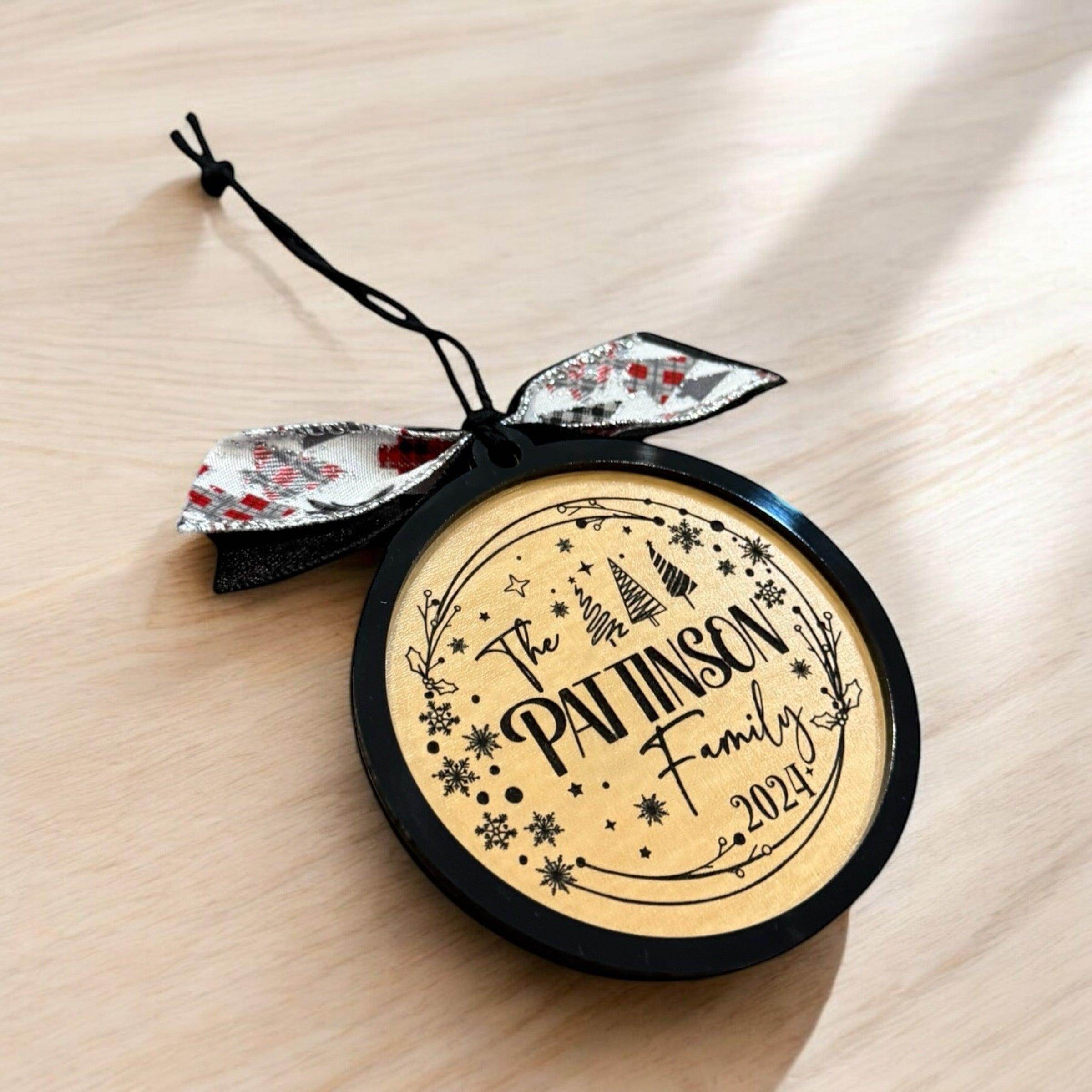 Personalized Family Christmas Ornament - 2024 Edition - Coastal Chaos LLC