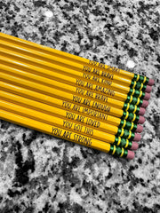 Personalized pencils, school pencil, work gift, teacher, classroom needs, custom pencil - Coastal Chaos LLC