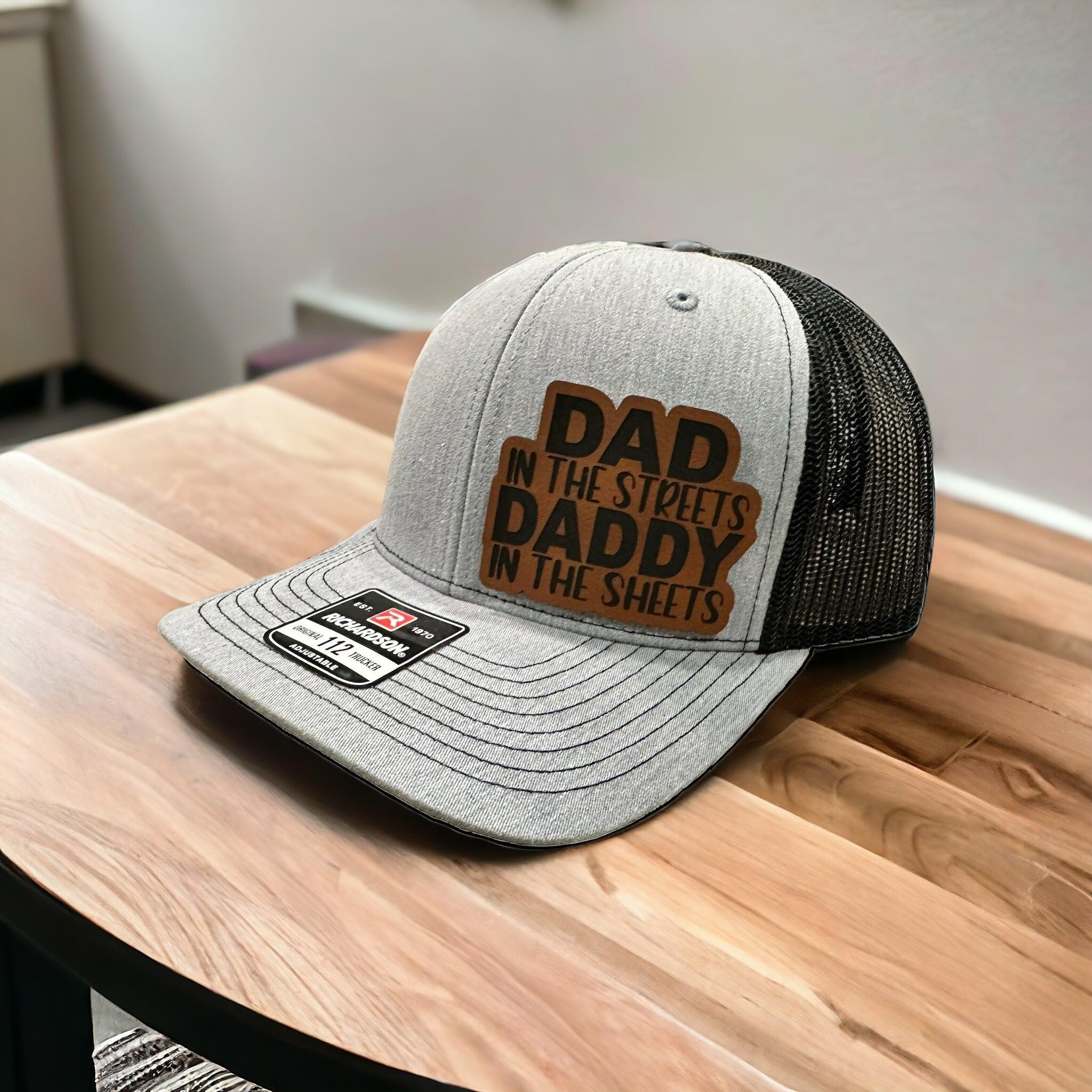 Stylish Richardson Dad Hat with Leather Patch - Dad in the Streets, Daddy in the Sheets - Coastal Chaos LLC