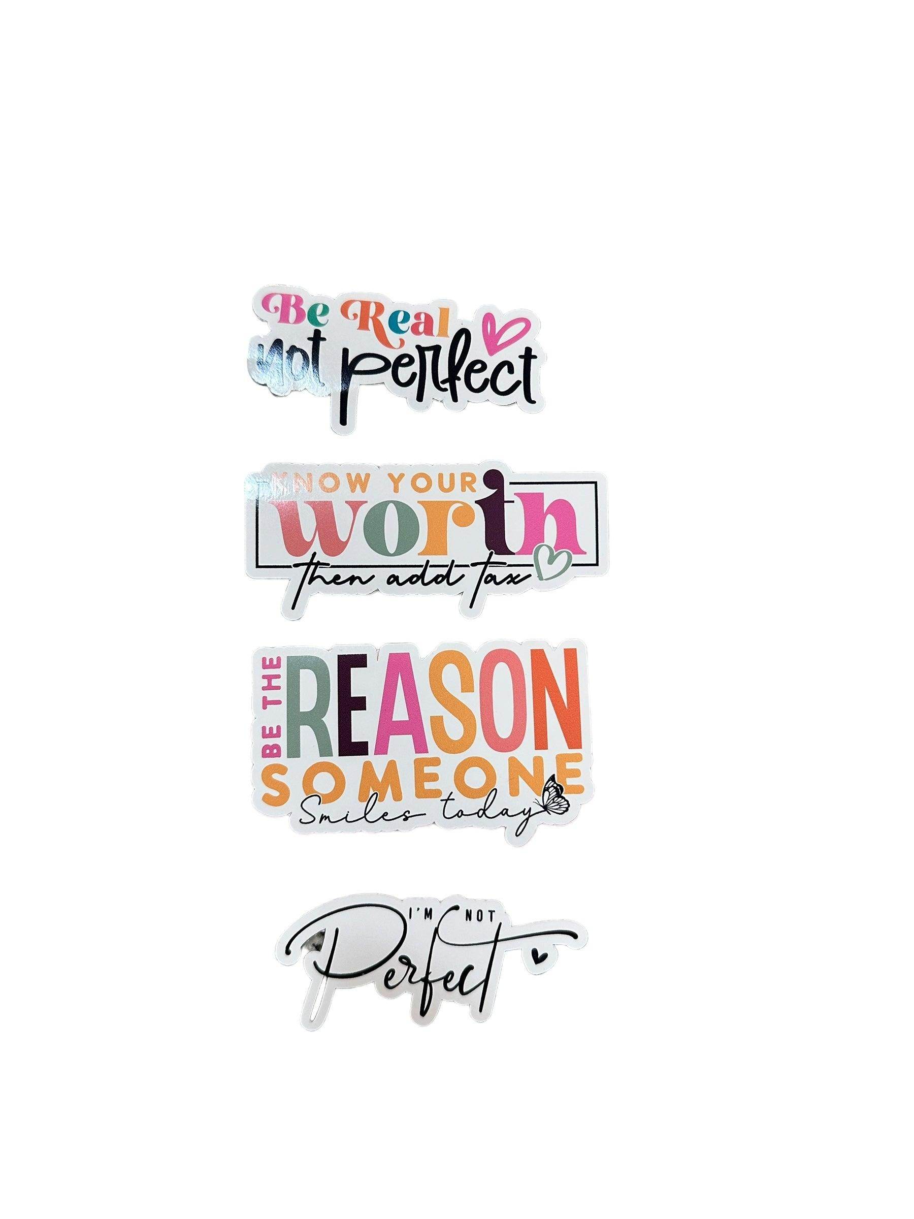 Motivational stickers, know your worth, self love stickers - Coastal Chaos LLC