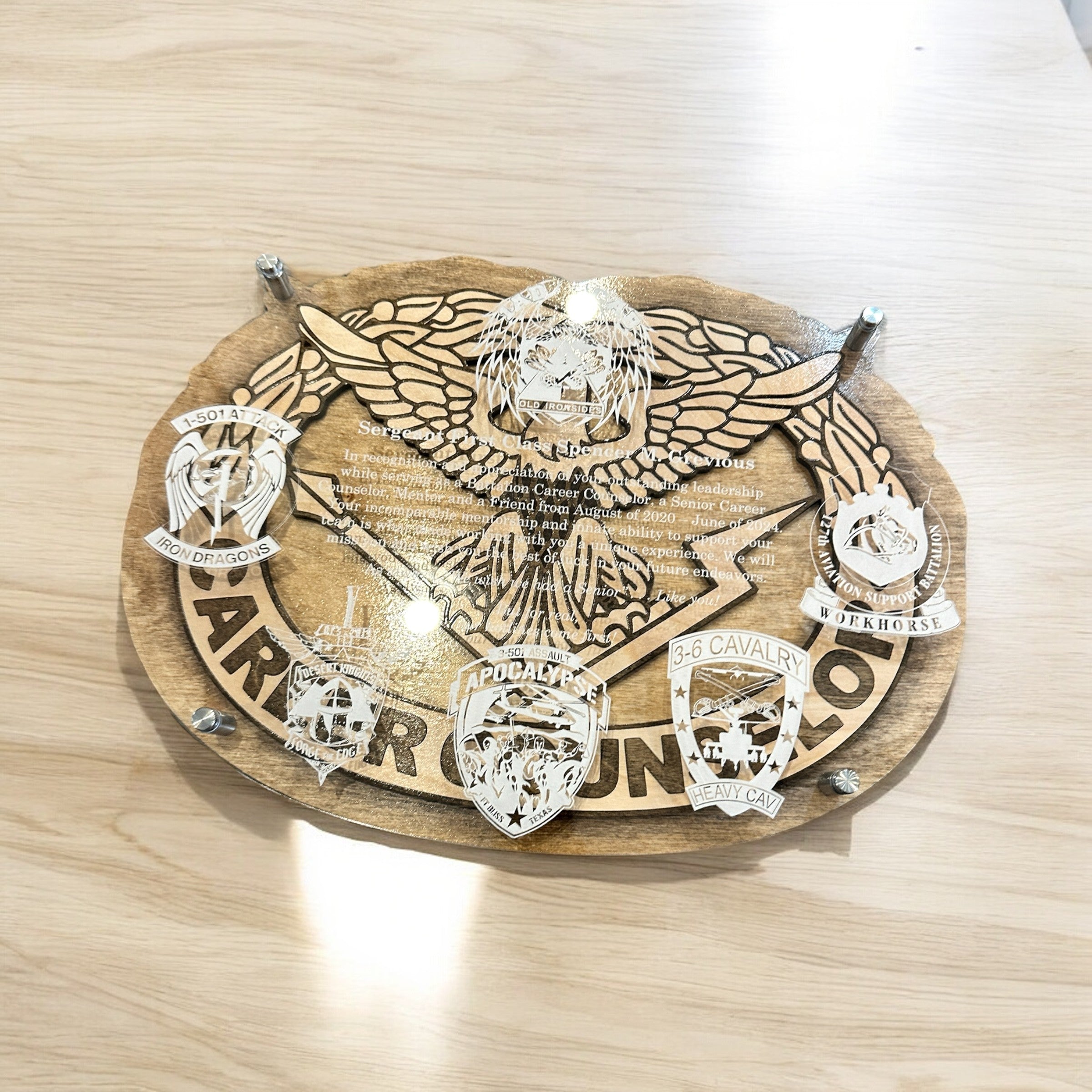 Custom Occupational Badge Plaque