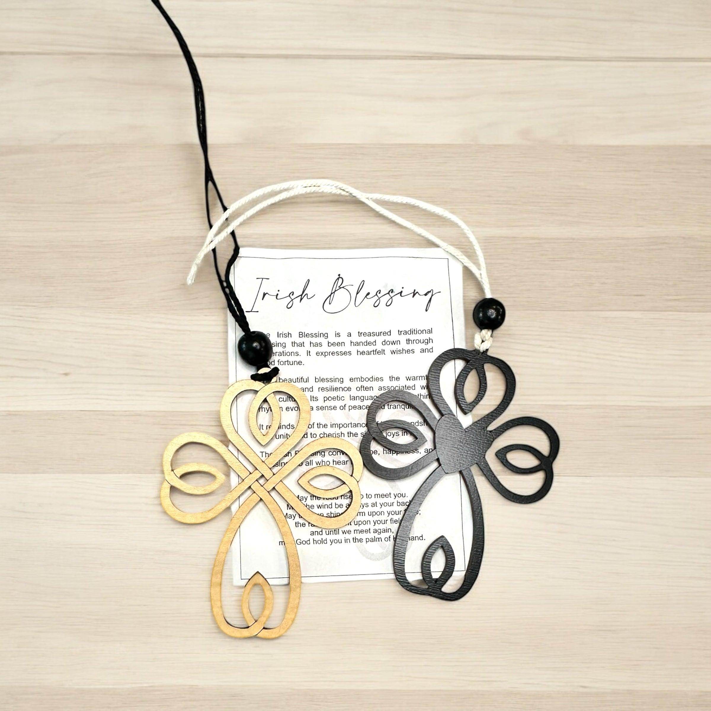 Handcrafted Wooden Celtic Cross Car Charms - Coastal Chaos LLC