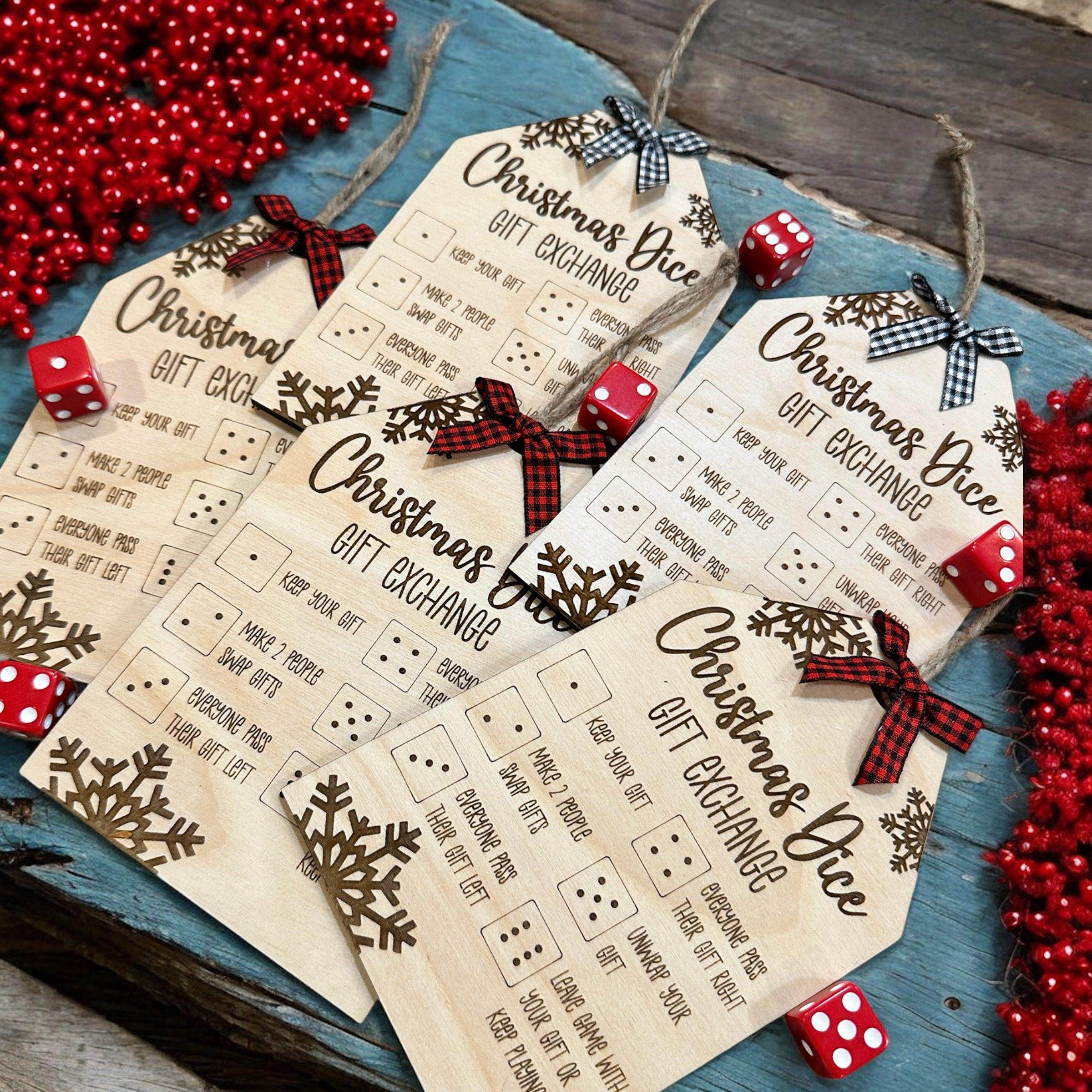 Christmas dice game, holiday party game, presents, gifts - Coastal Chaos LLC