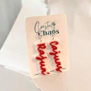 Team spirit earrings, college team earrings, sports earrings - Coastal Chaos LLC