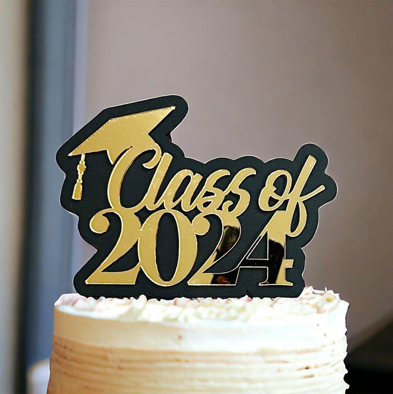 Graduation Cake topper, custom cake topper for graduation - Coastal Chaos LLC