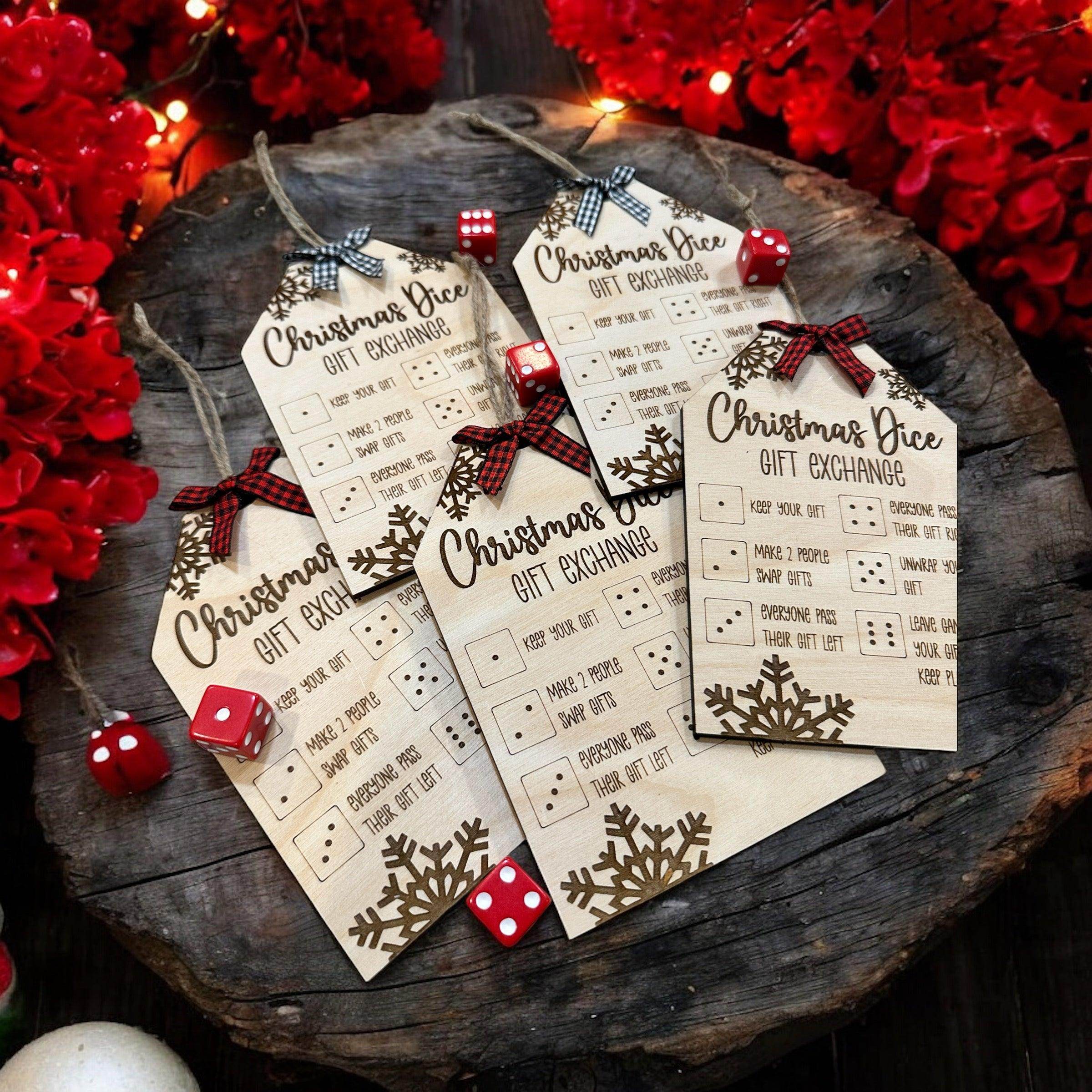 Christmas dice game, holiday party game, presents, gifts - Coastal Chaos LLC