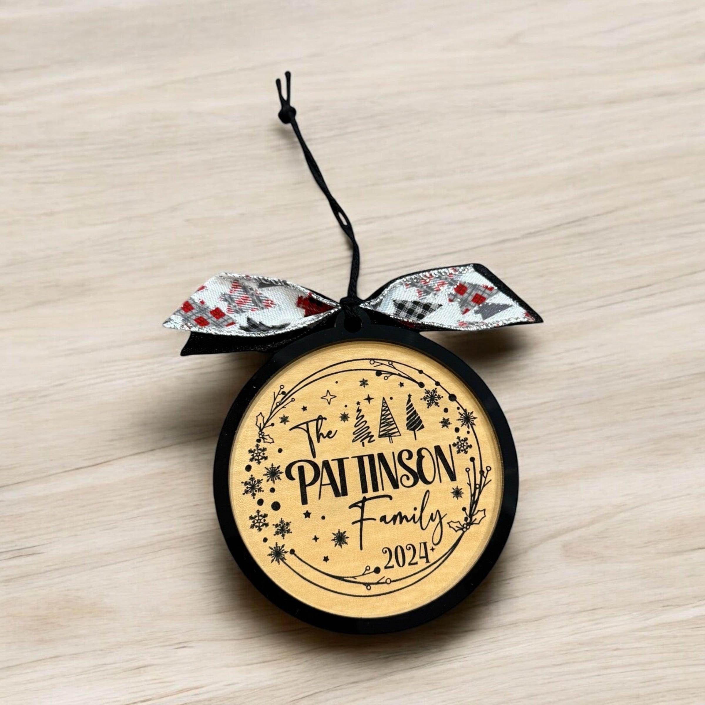 Personalized Family Christmas Ornament - 2024 Edition - Coastal Chaos LLC