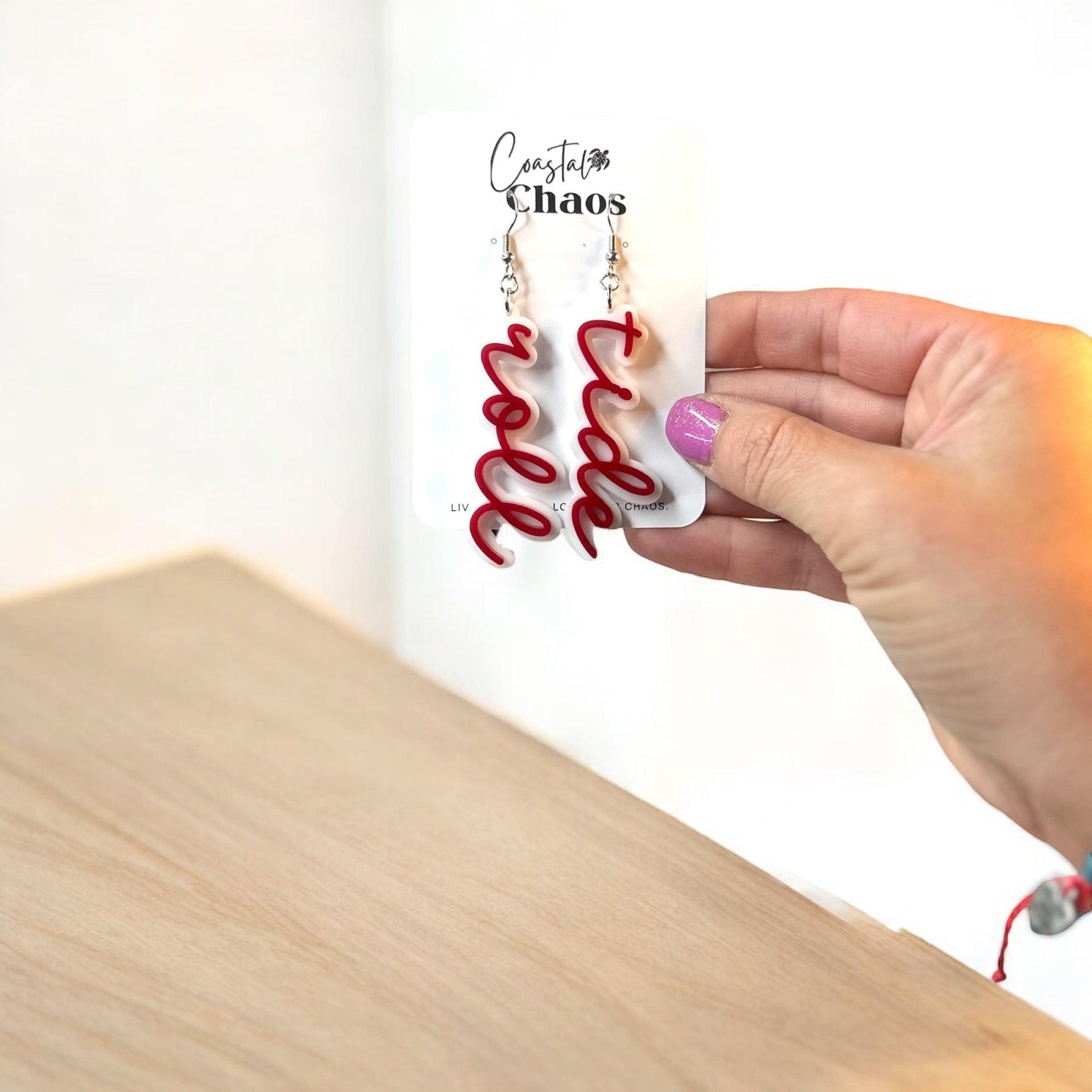 Team spirit earrings, college team earrings, sports earrings - Coastal Chaos LLC