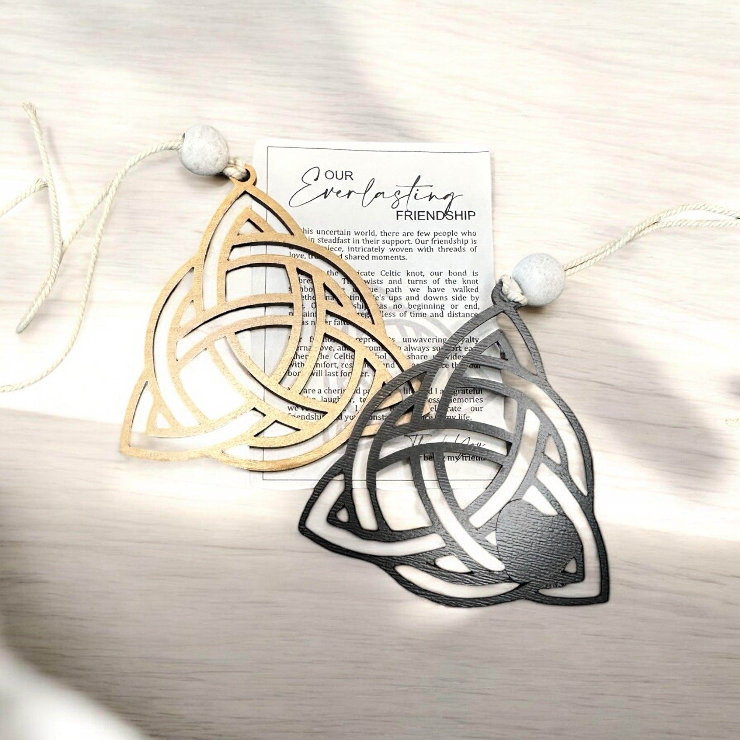 Handcrafted Wooden Car Charms – Choose from Butterfly, Penguins, Celtic Cross, Celtic Knot, Cardinal, Sea Turtle, or Owl - Coastal Chaos LLC