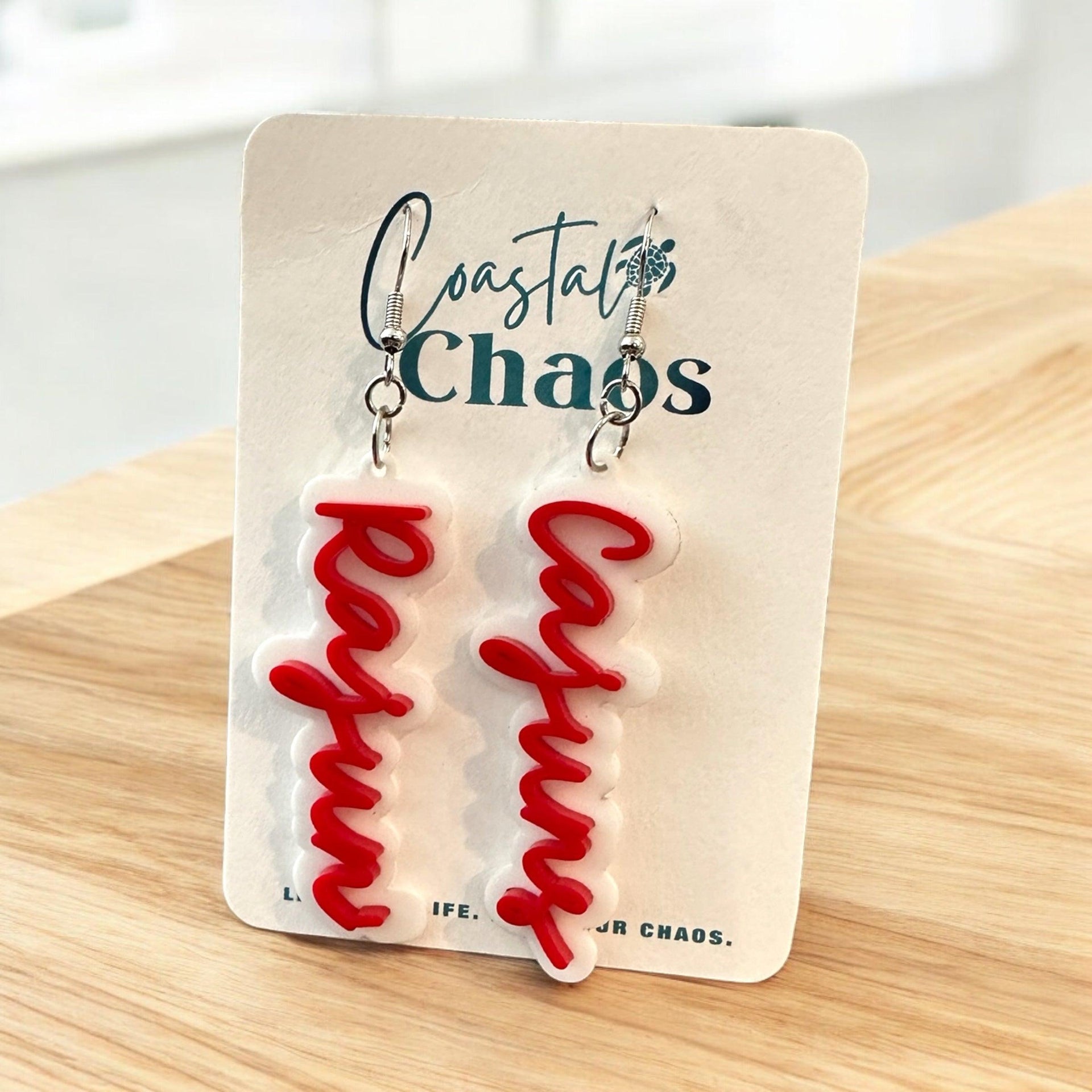 Team spirit earrings, college team earrings, sports earrings - Coastal Chaos LLC