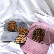 High-quality 'Sunshine Mixed with Hurricane' Leather Patch Hat for Women - Coastal Chaos LLC