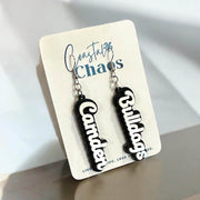 Camden Bulldogs Earrings, High School Earrings, Mascot Earrings, Sports Earrings - Coastal Chaos LLC