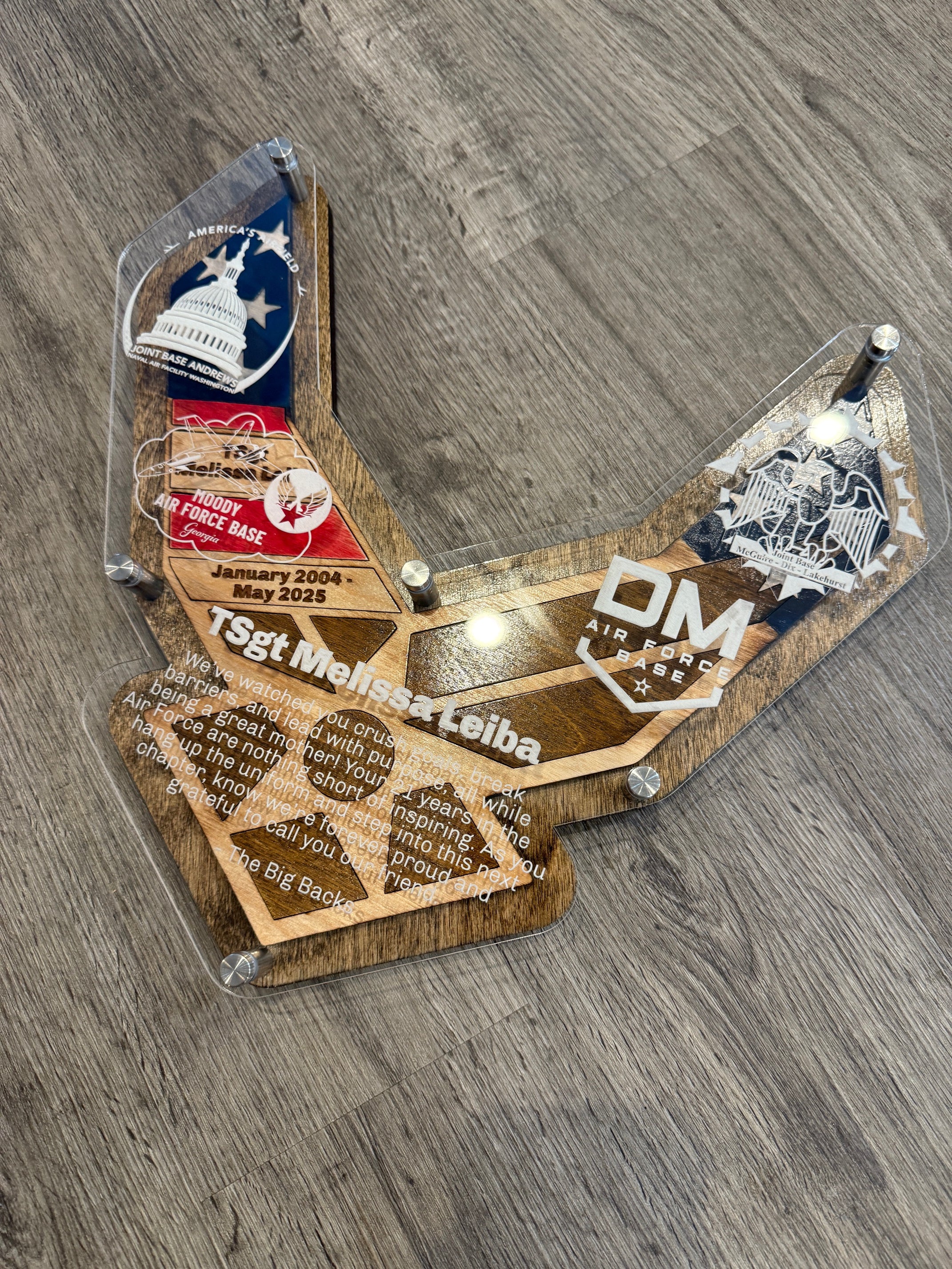Hap Arnold Wings Distressed Military Plaque