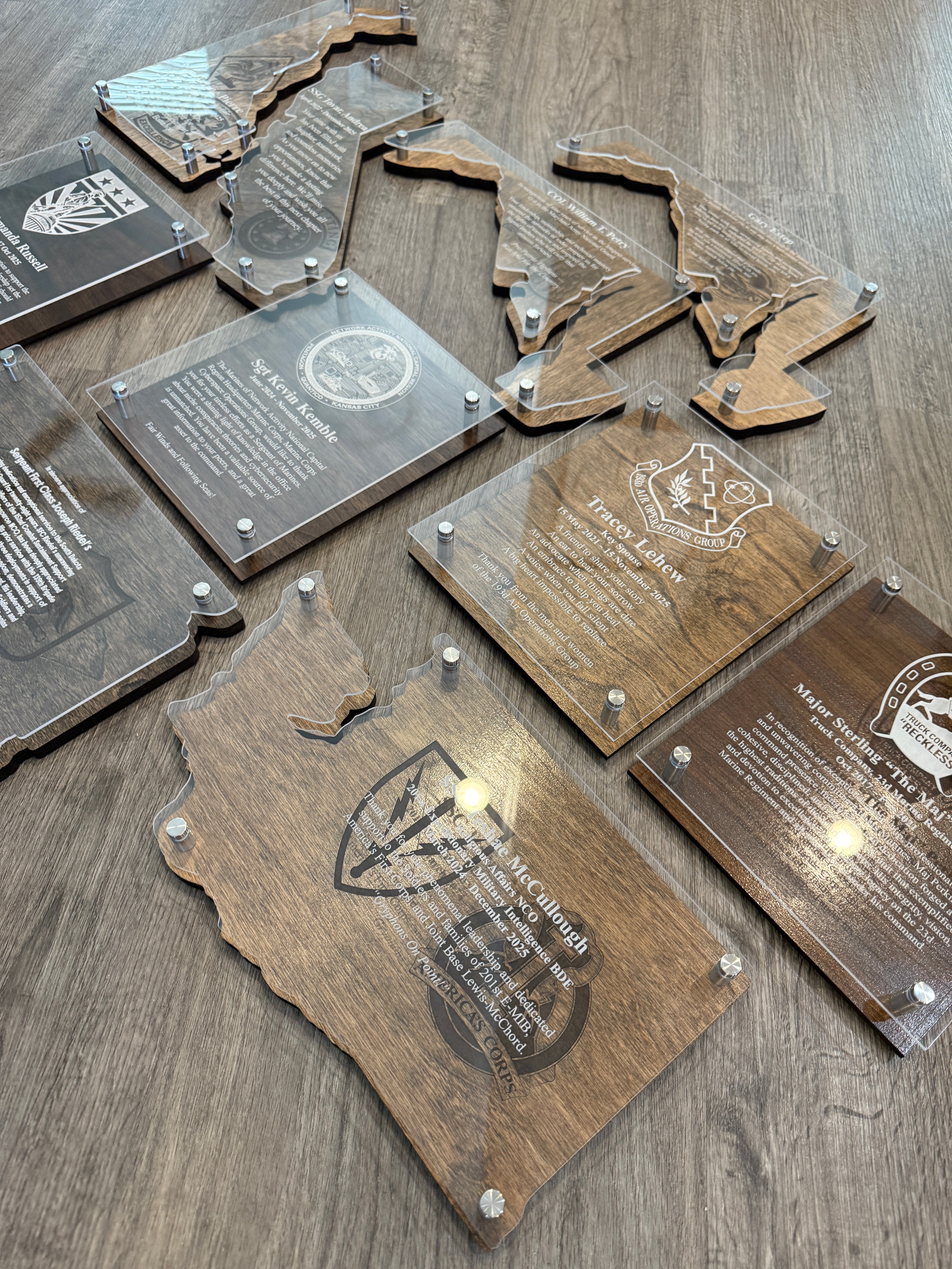 Military State Shaped Going Away Gift