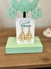 Honeybee earrings, acrylic earrings, honeycomb earrings - Coastal Chaos LLC