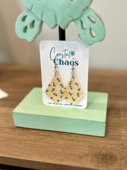 Honeybee earrings, acrylic earrings, honeycomb earrings - Coastal Chaos LLC