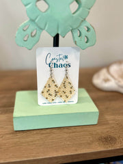 Honeybee earrings, acrylic earrings, honeycomb earrings - Coastal Chaos LLC