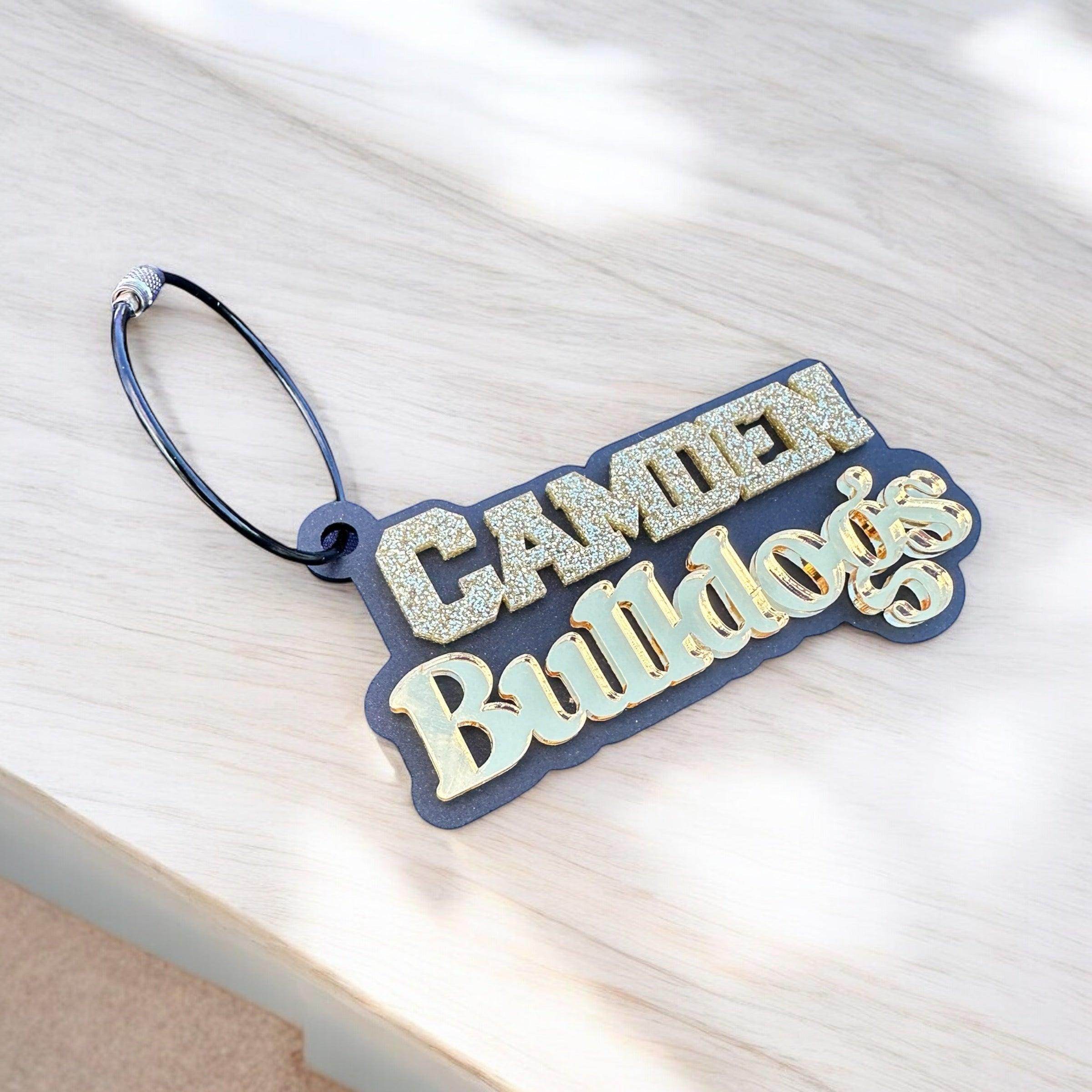 Camden Bulldogs Keychain, High School Keychain, Mascot Keychain, Sports Keychain - Coastal Chaos LLC