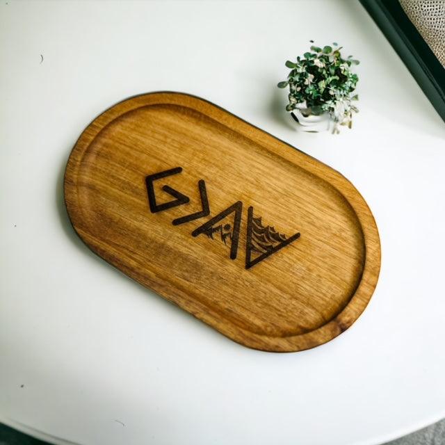 Wood Tray - Engraved Key or Jewelry Dish, Wedding Gift, Bedside or Desk Tray Gift, Jewelry wood tray, custom key holder - Coastal Chaos LLC