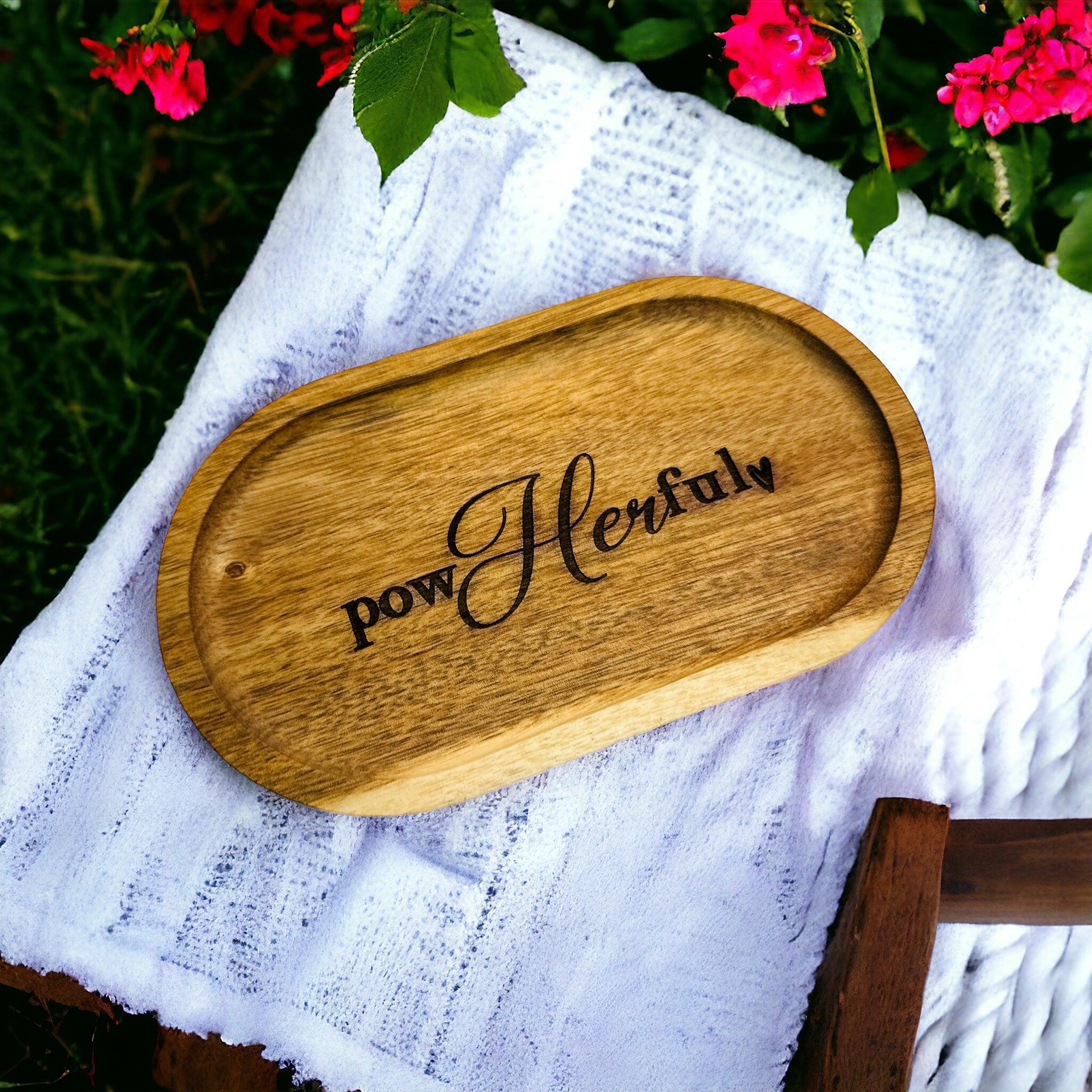 Wood Tray - Engraved Key or Jewelry Dish, Wedding Gift, Bedside or Desk Tray Gift, Jewelry wood tray, custom key holder - Coastal Chaos LLC