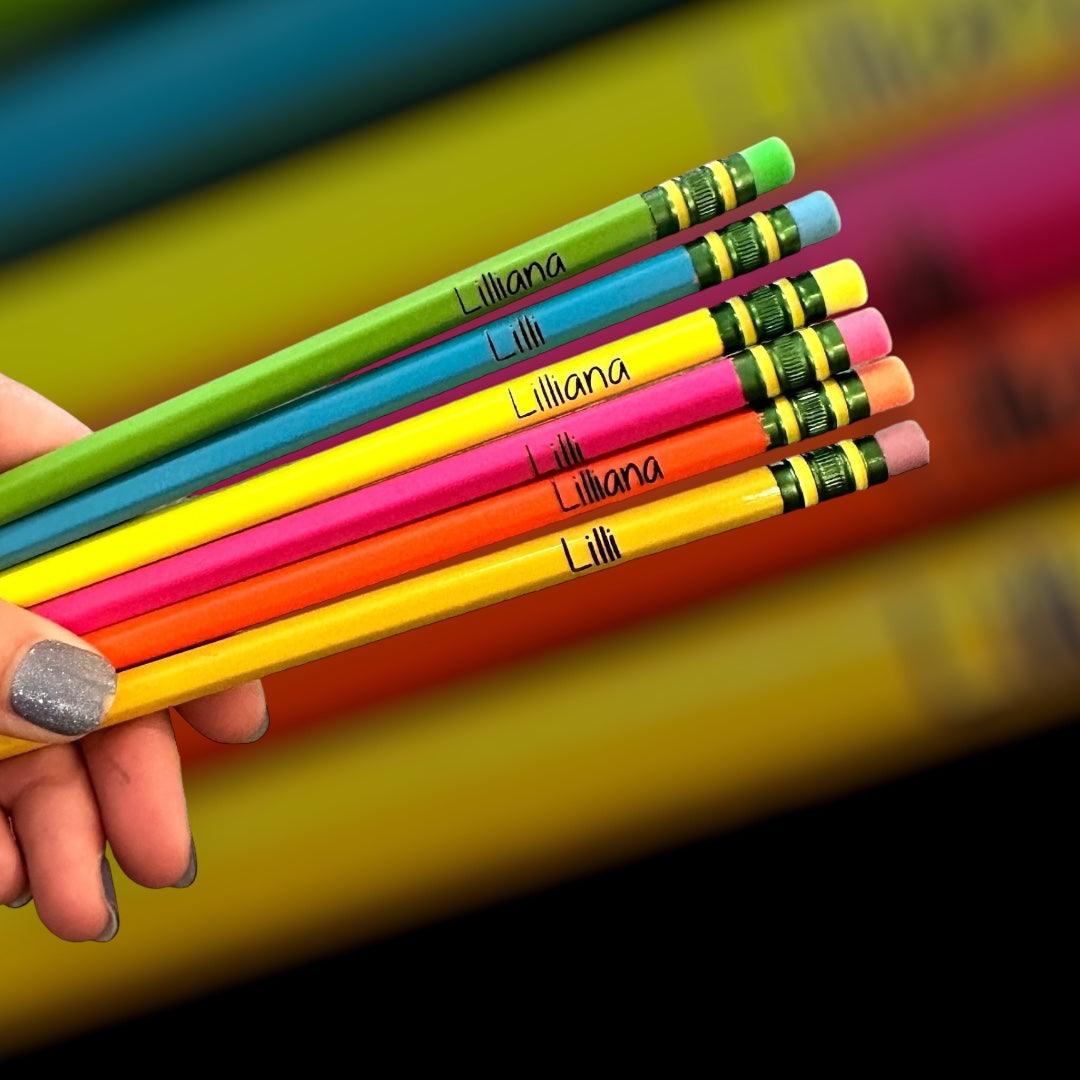 Personalized pencils, school pencil, work gift, teacher, classroom needs, custom pencil - Coastal Chaos LLC