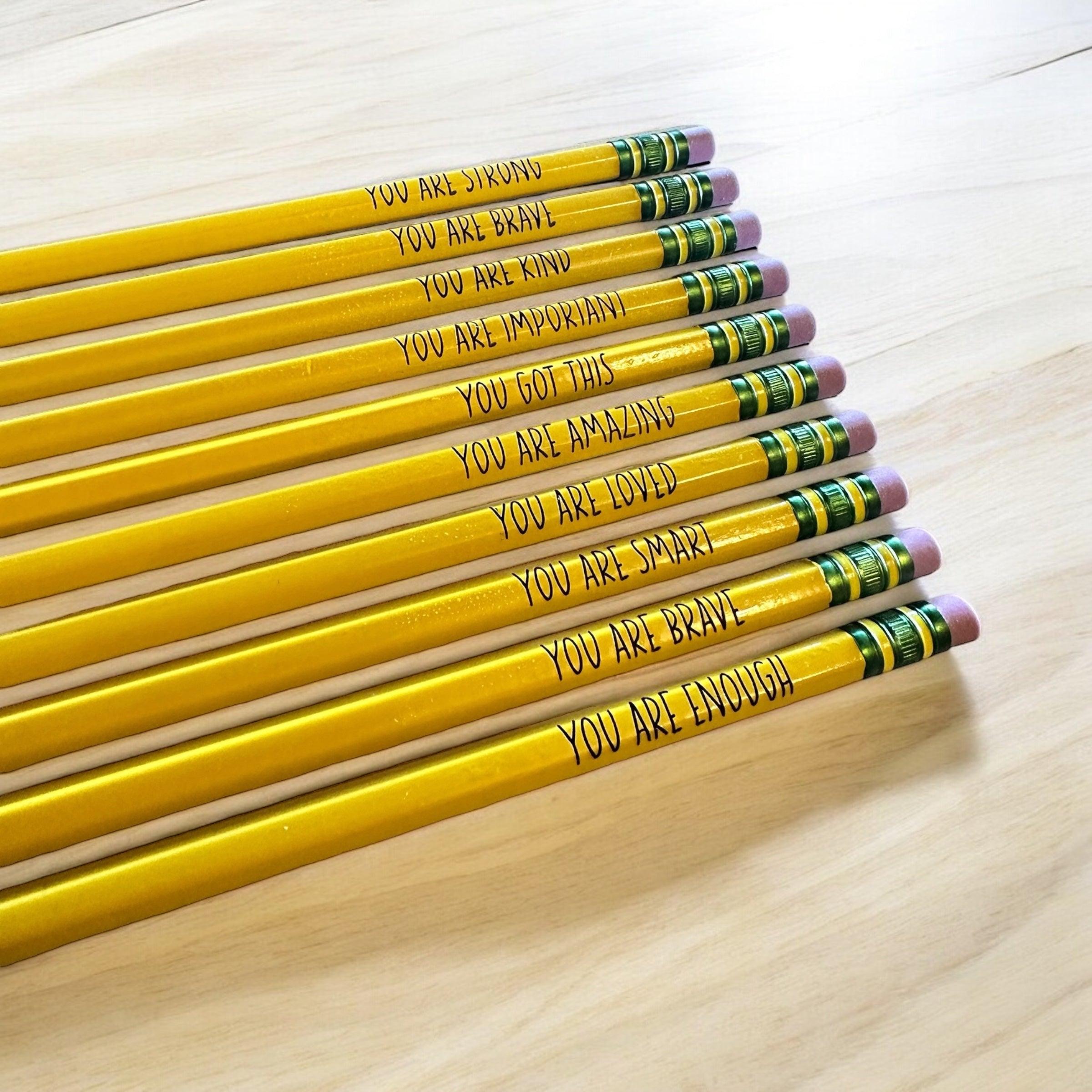 Personalized pencils, school pencil, work gift, teacher, classroom needs, custom pencil - Coastal Chaos LLC