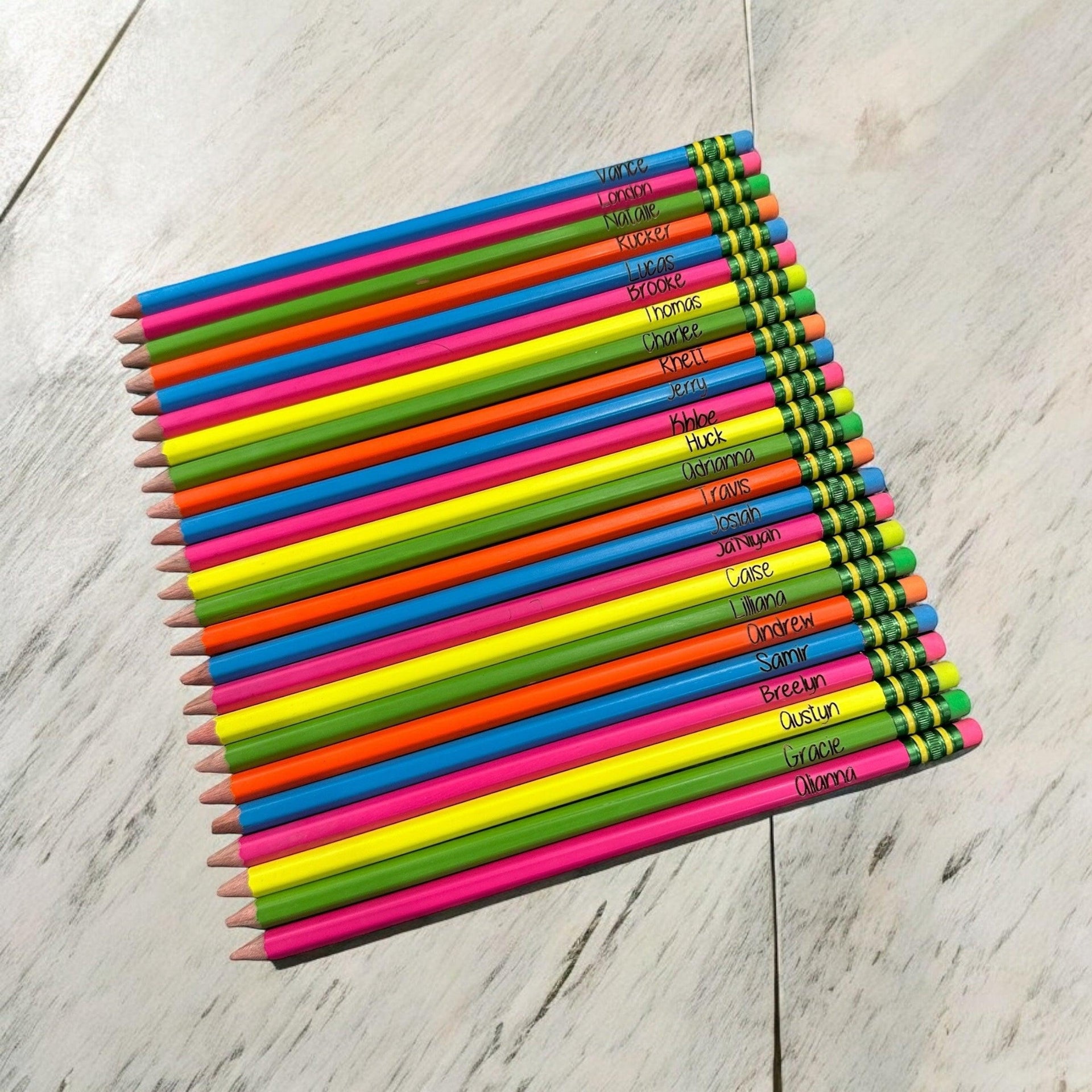 Personalized pencils, school pencil, work gift, teacher, classroom needs, custom pencil - Coastal Chaos LLC