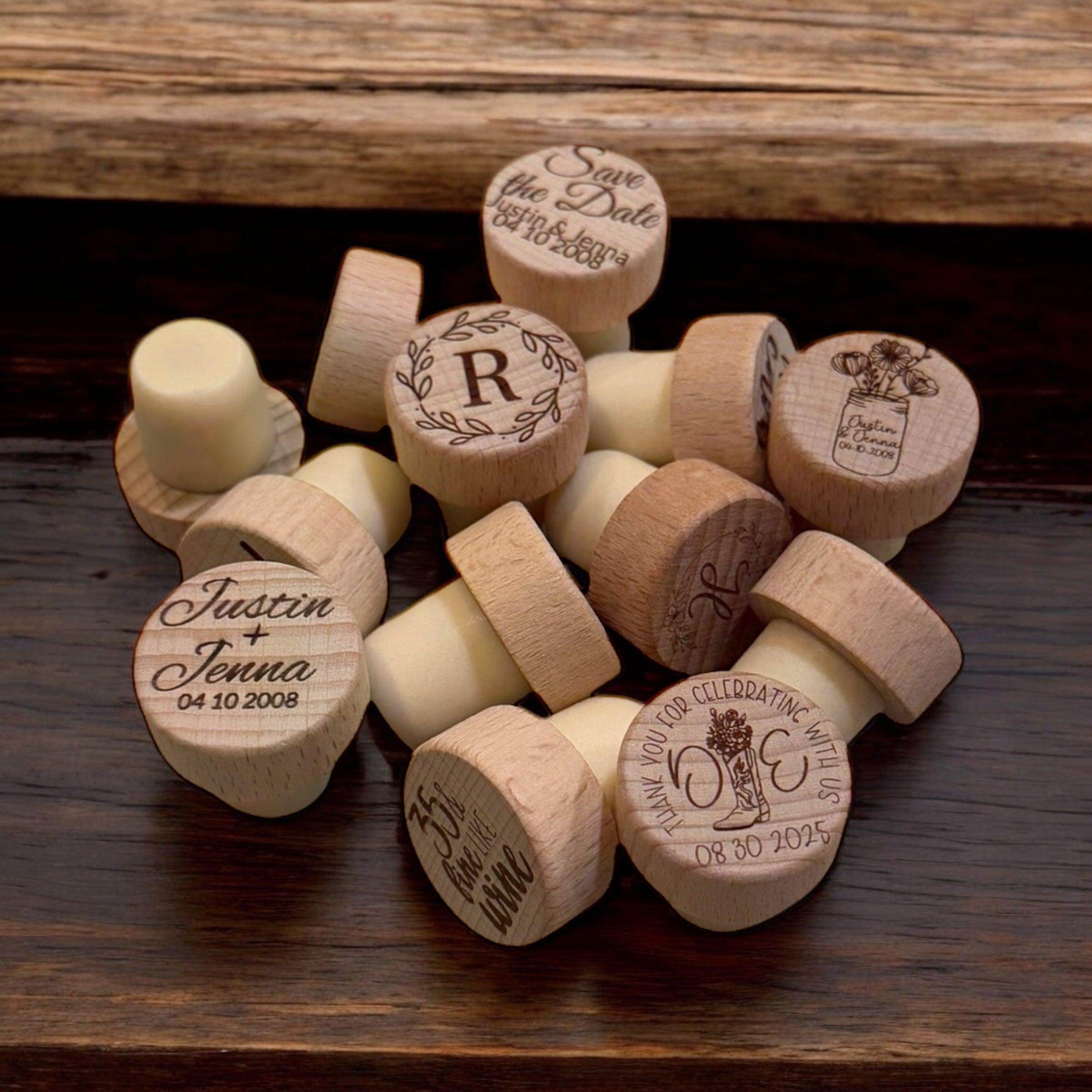 Custom Wine Corks | Wine Stoppers | Custom Wood Wine Cork | Wine Corks | Personalized Wine Cork - Coastal Chaos LLC
