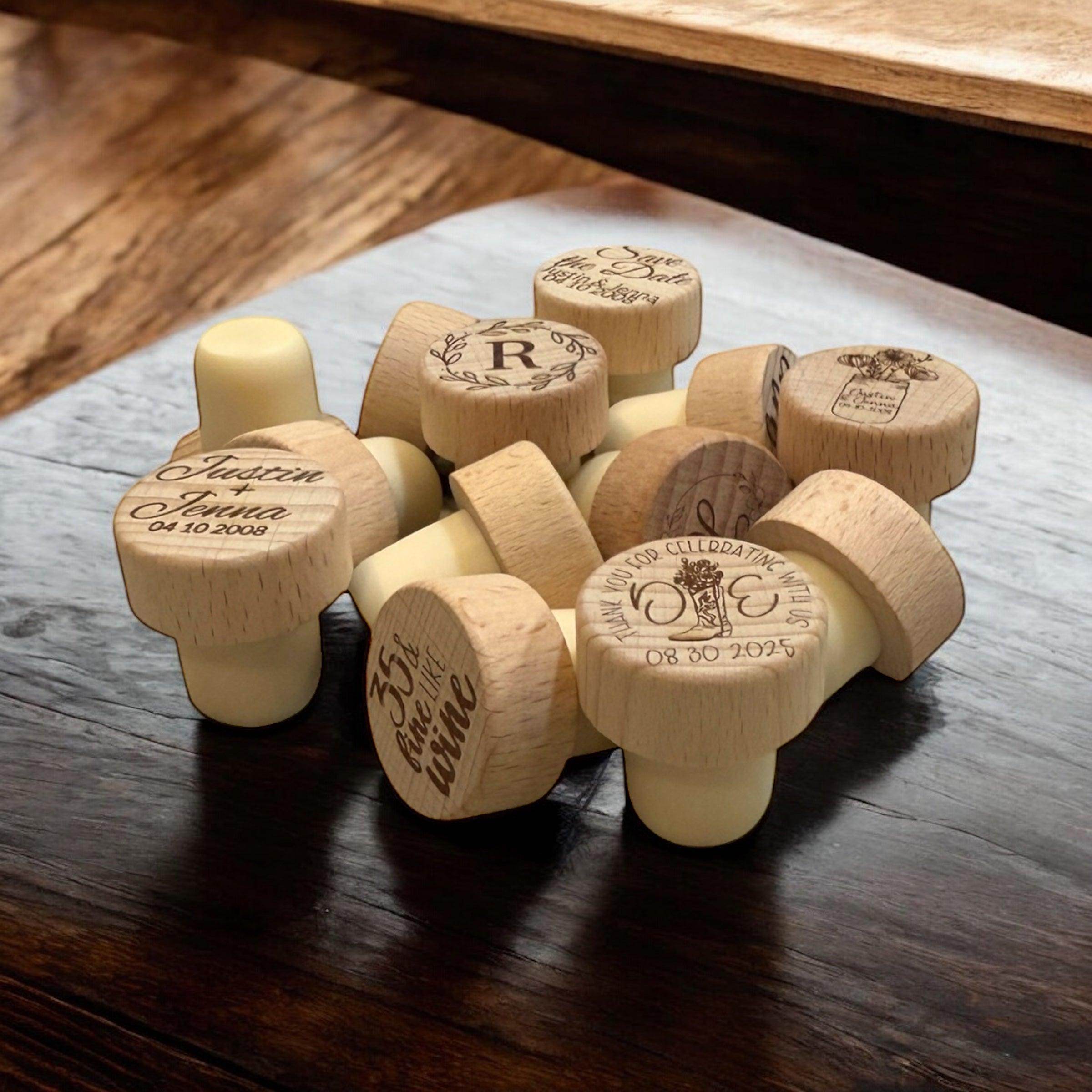 Custom Wine Corks | Wine Stoppers | Custom Wood Wine Cork | Wine Corks | Personalized Wine Cork - Coastal Chaos LLC