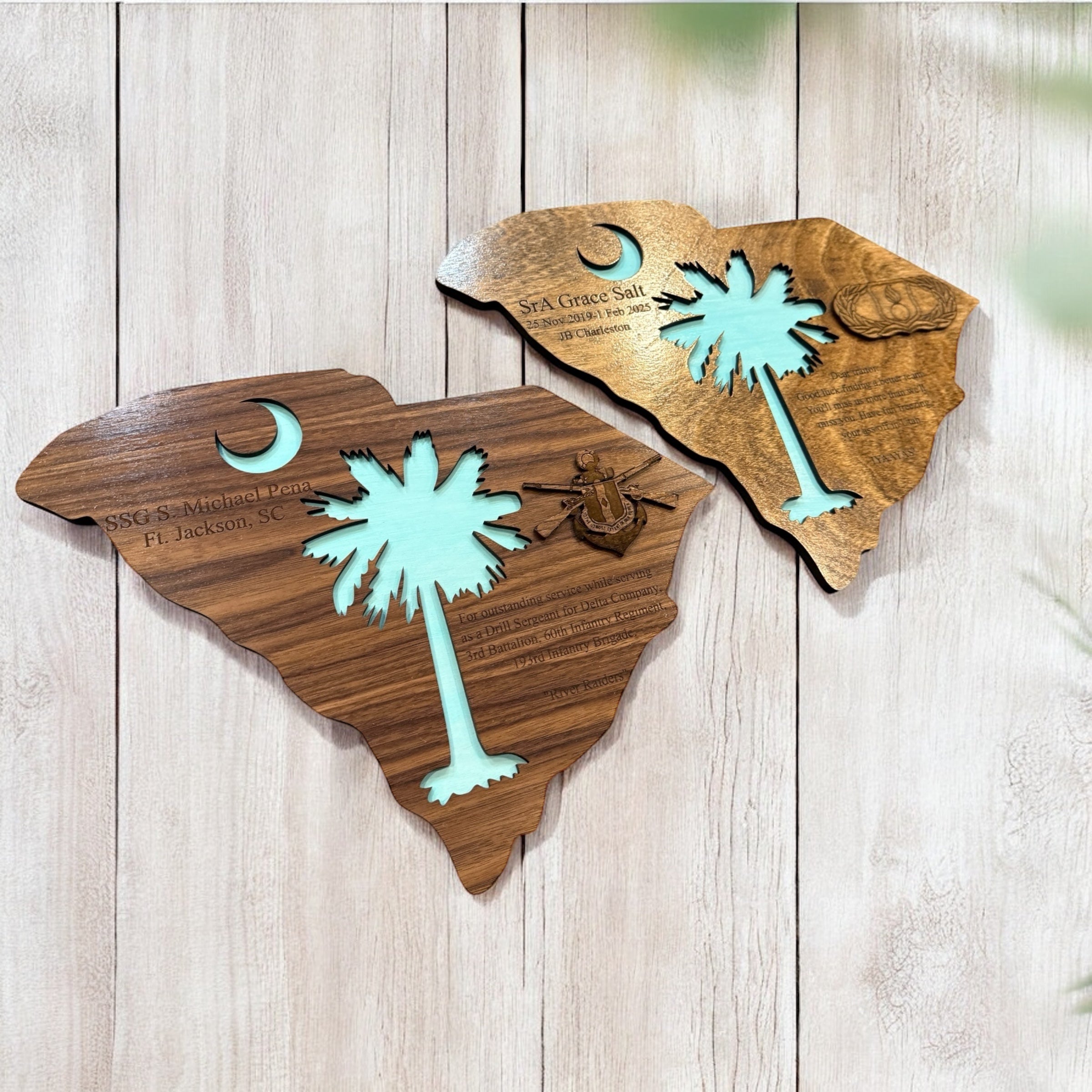 South Carolina Personalized Military Farewell Plaque